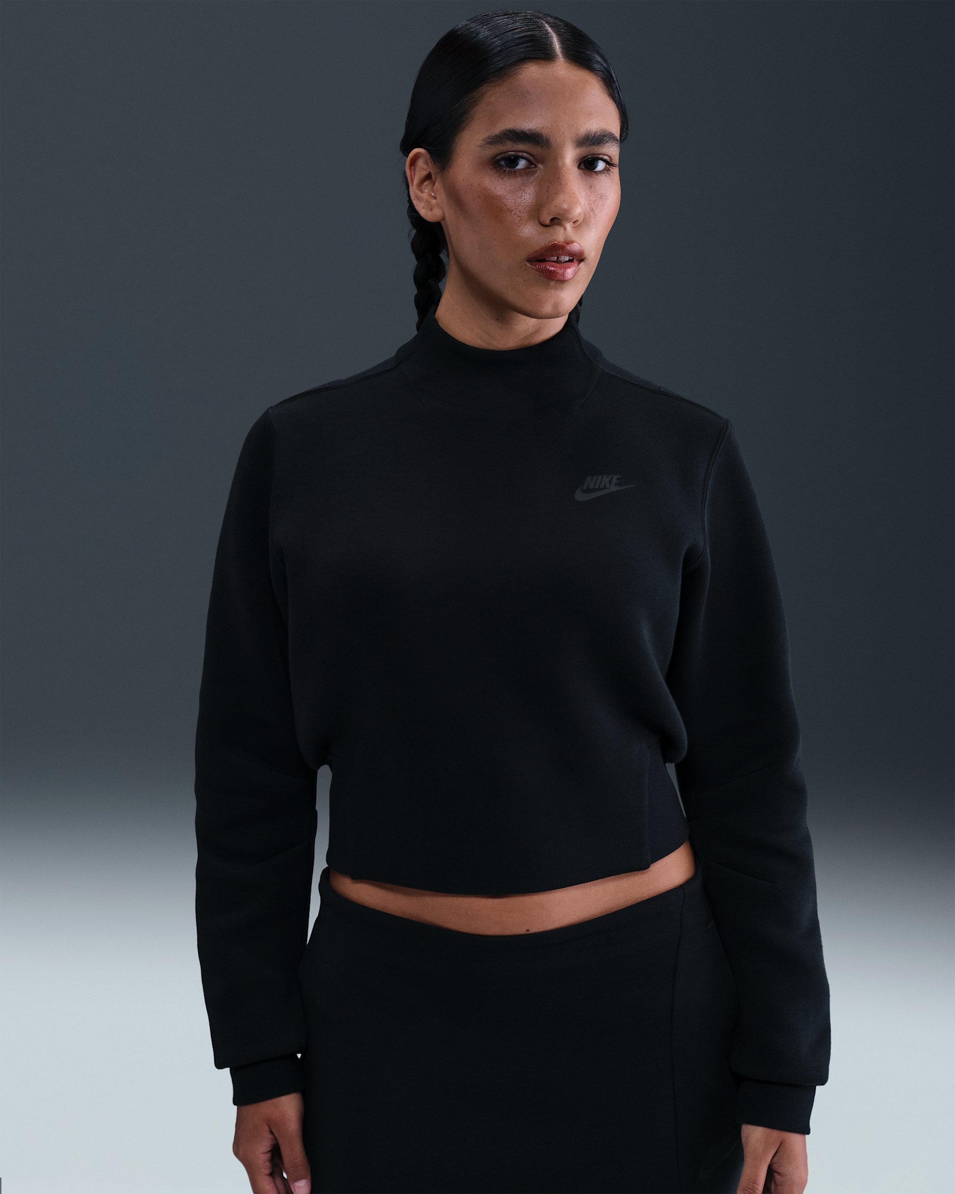Nike Tech Women's Fleece Crew - Black/Black