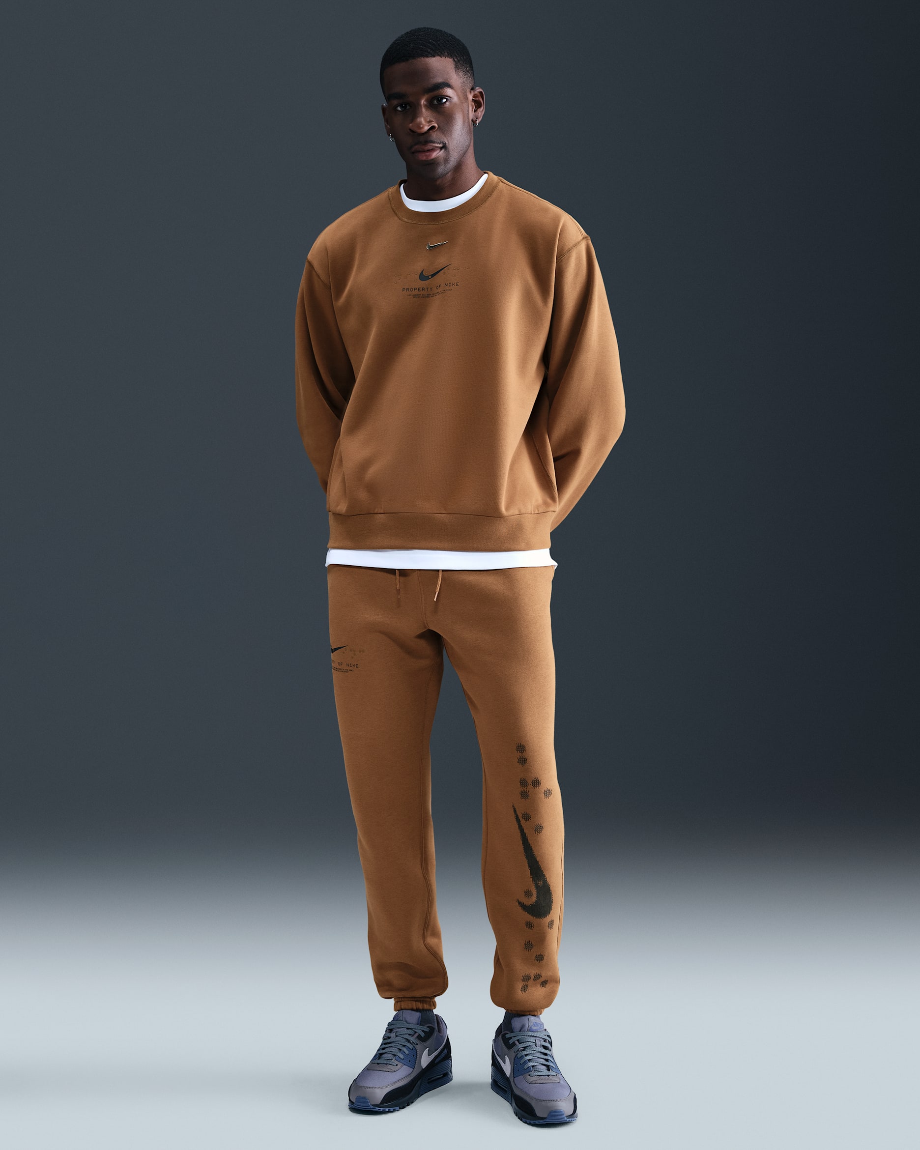 Nike Sportswear Club Men's Cuffed Fleece Pants - Ale Brown