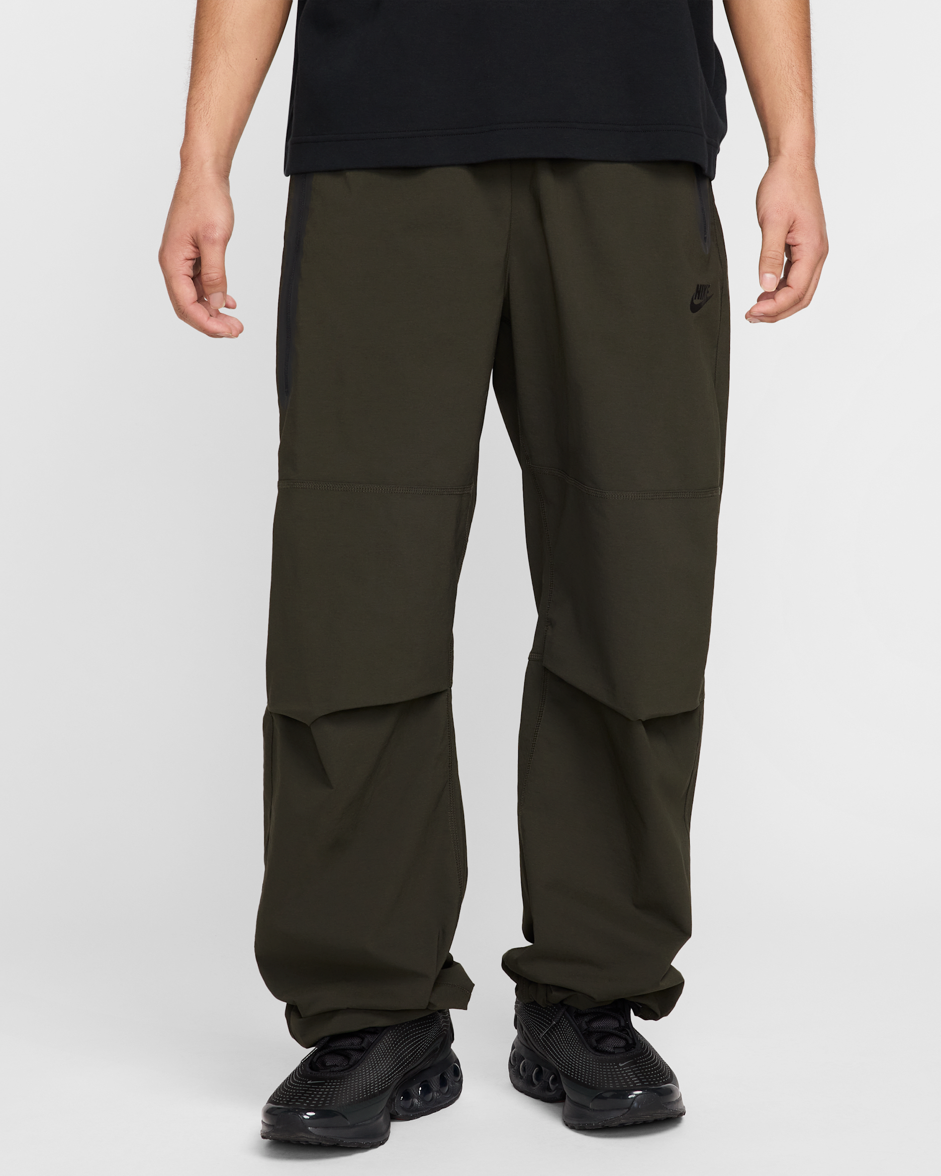 Nike Tech Men's Woven Oversized Pants - Sequoia/Sequoia/Black