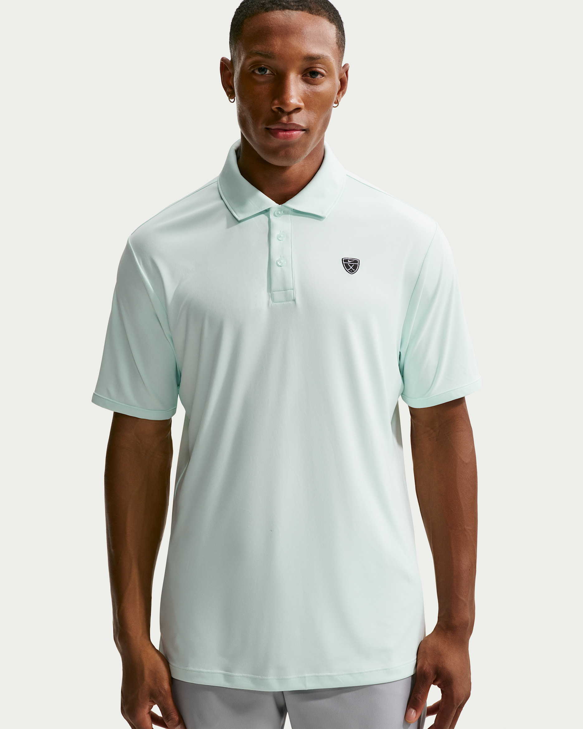 Polo de golf Dri-FIT para hombre Nike Par - Verde ligero/Blanco