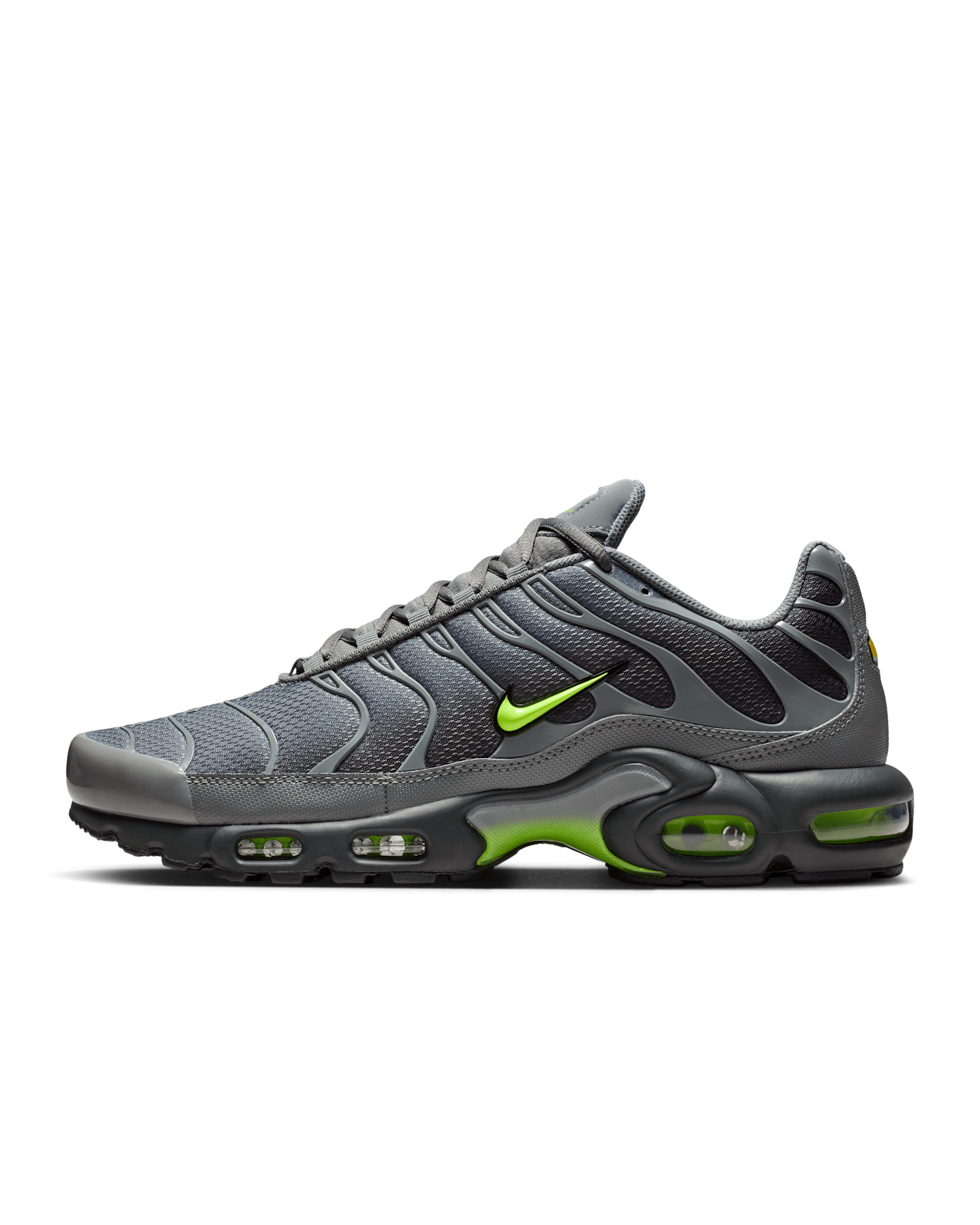 Nike Air Max Plus Men's Shoes - Smoke Grey/Dark Smoke Grey/Black/Volt