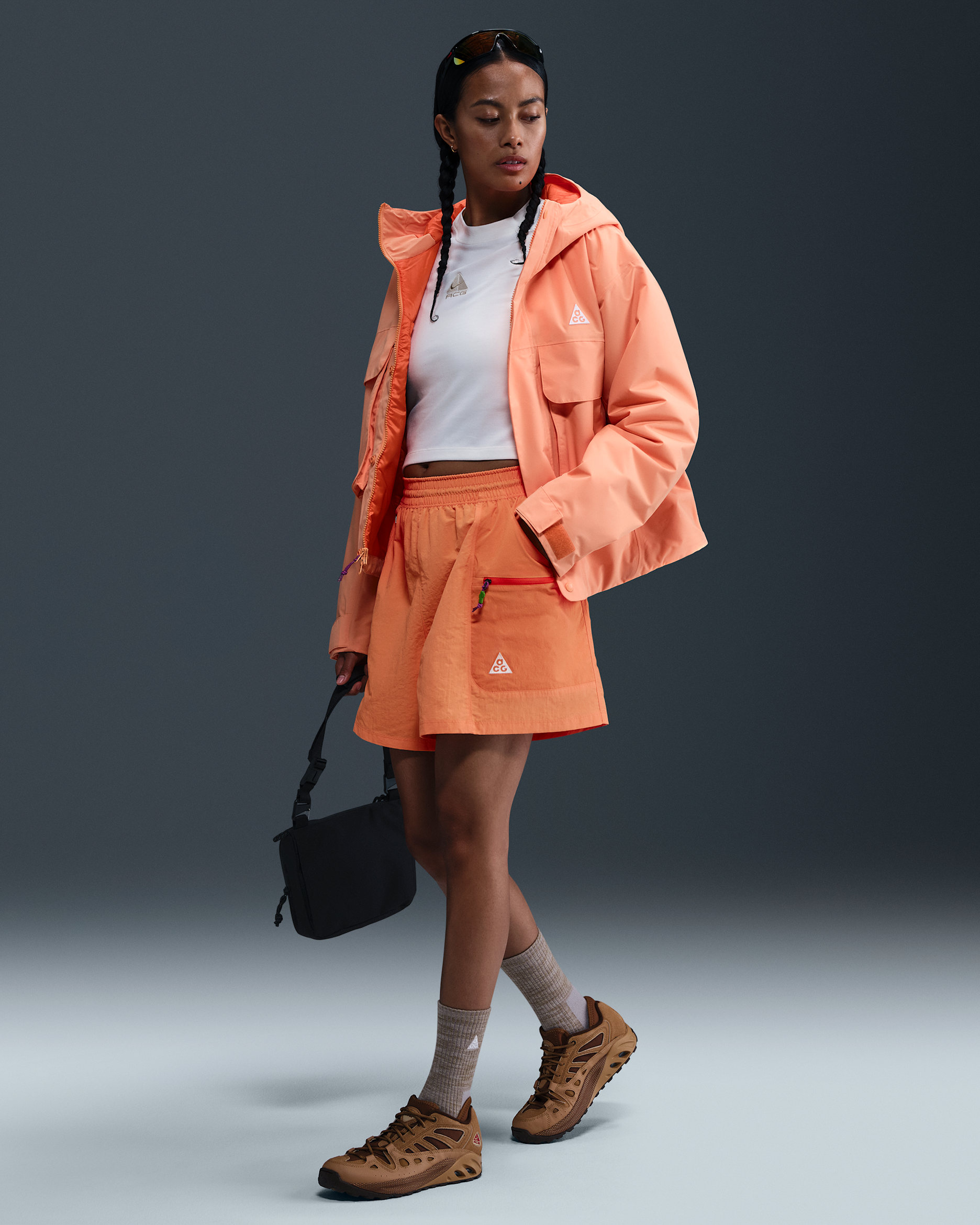 Nike ACG "Death Bloom" Women's Shorts - Marrakesh/Safety Orange/Black/Summit White