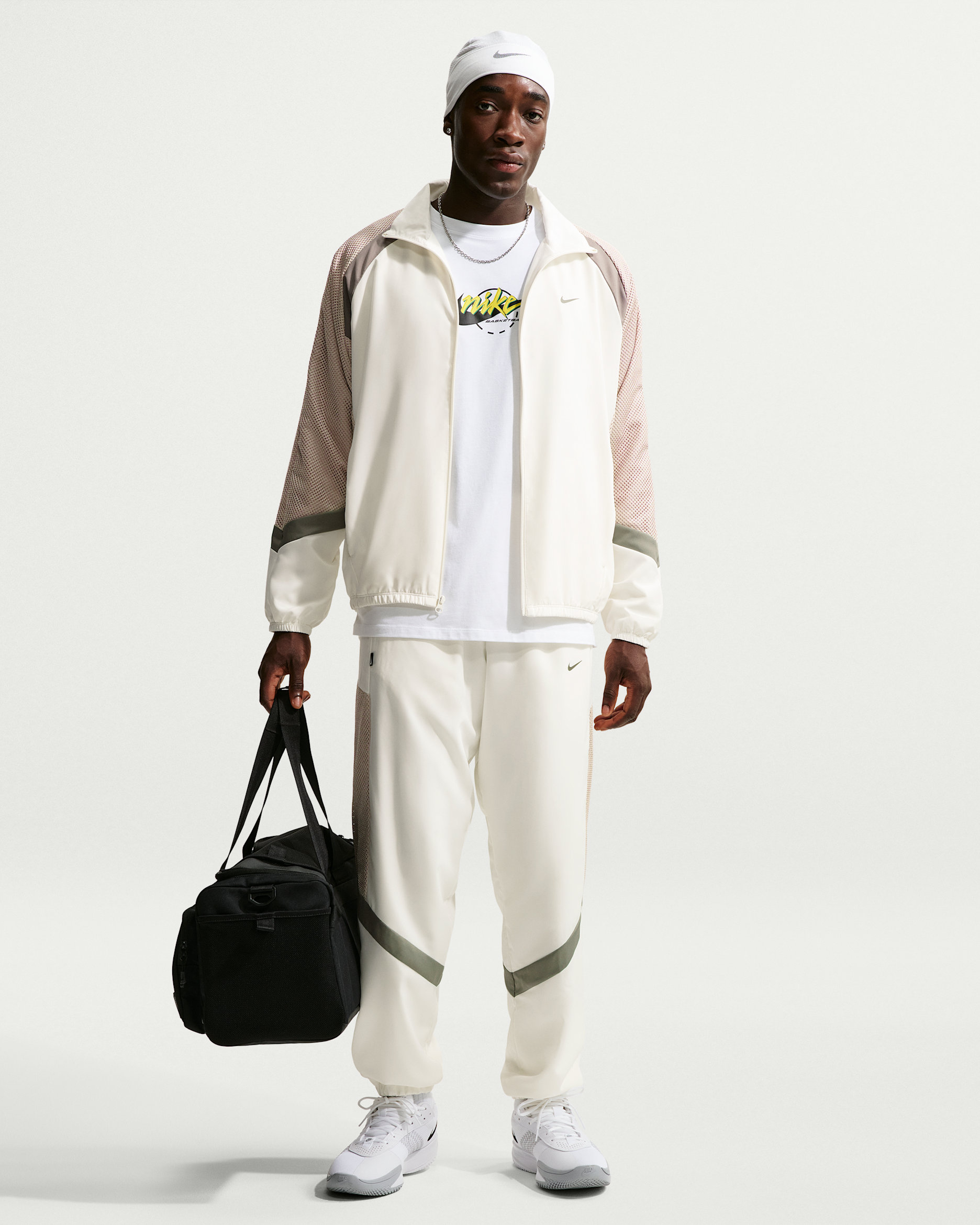 Pants de básquetbol de tejido Woven para hombre Nike Icon - Vela/Crema II/Estuco oscuro/Estuco oscuro