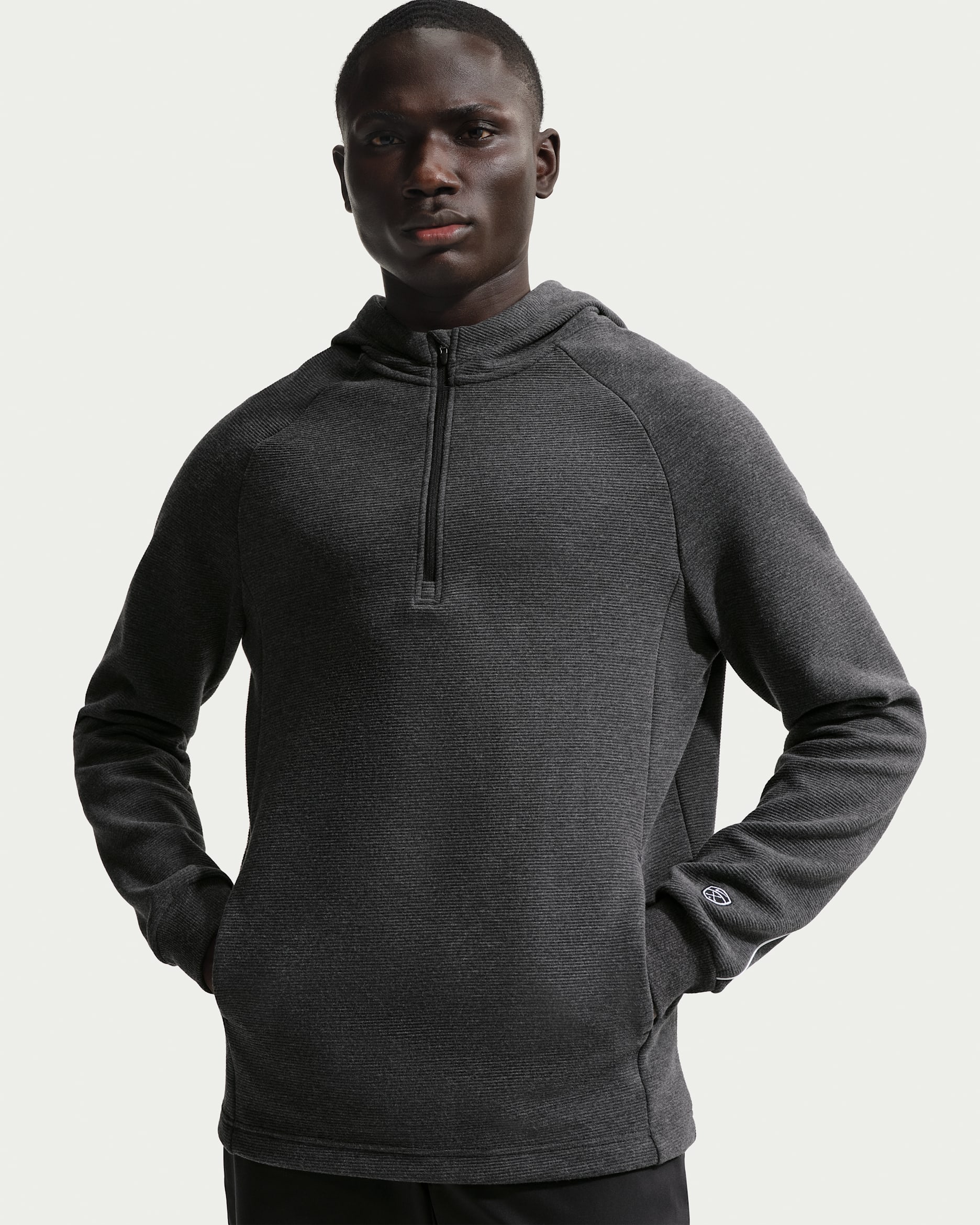 Sweat à capuche Therma-FIT Nike Par pour homme - Noir/Blanc/Noir/Noir