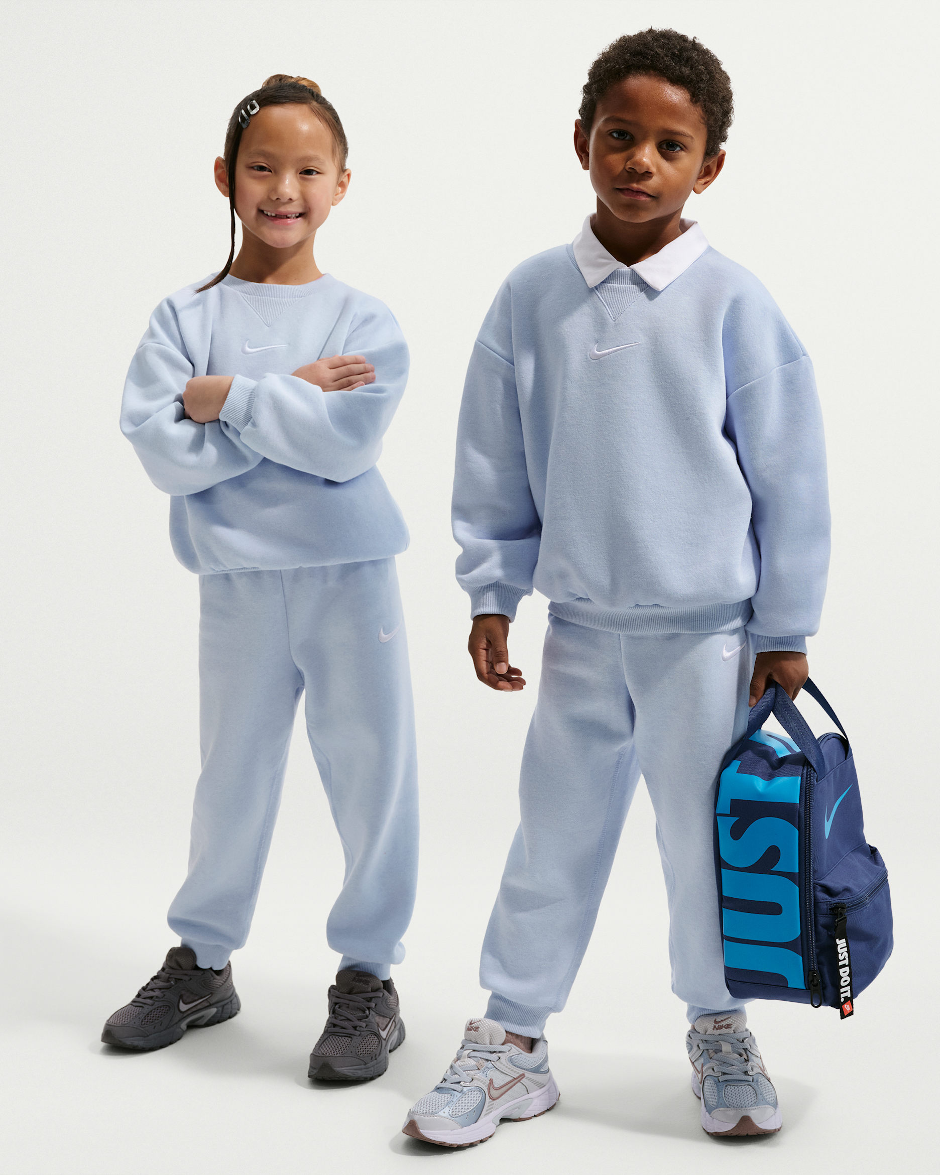 Nike Essentials Younger Kids' 2-Piece Fleece Crew Set - Cobalt Bliss