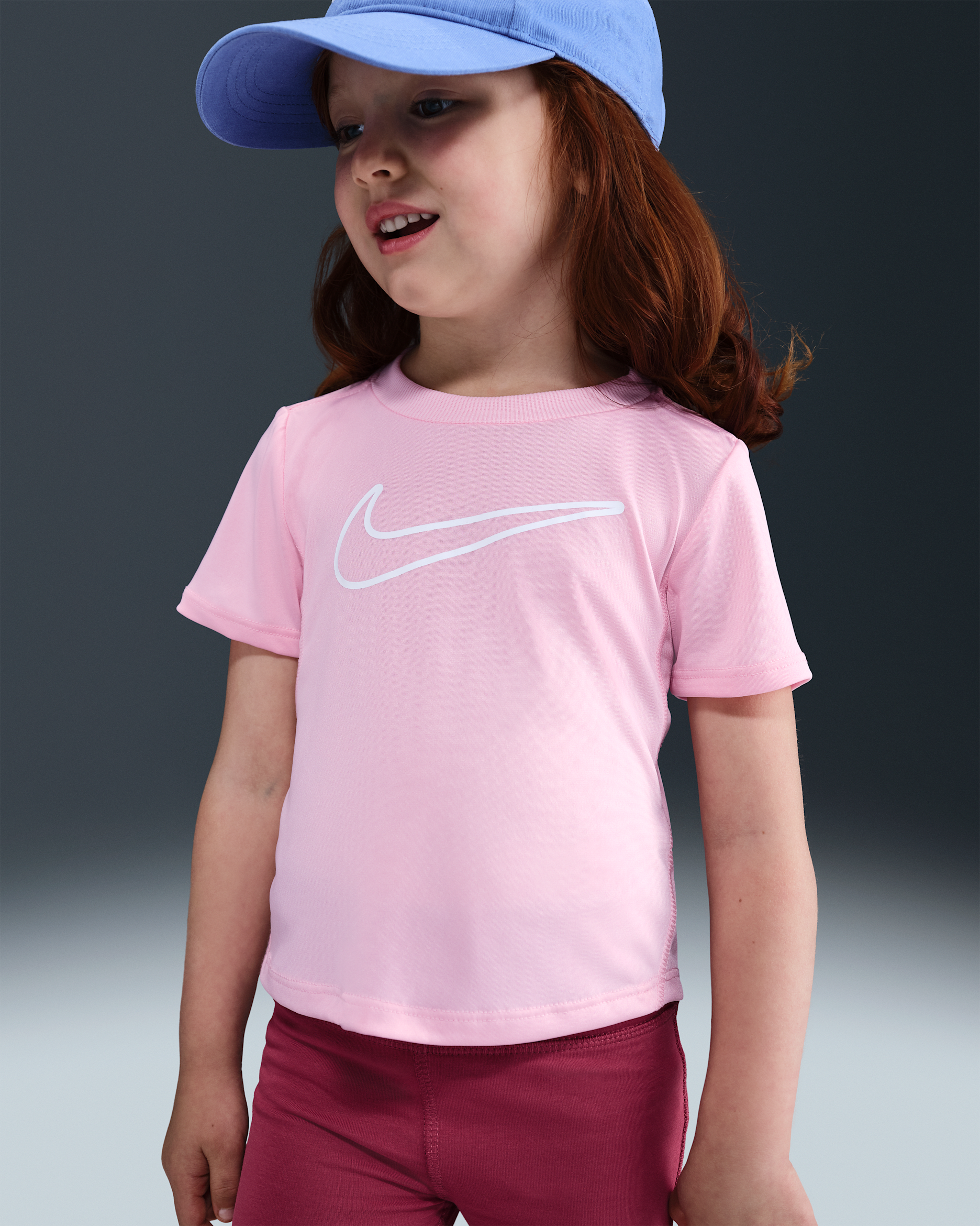 Nike Dri-FIT All Day Play T-Shirt (Kleinkinder) - Medium Soft Pink