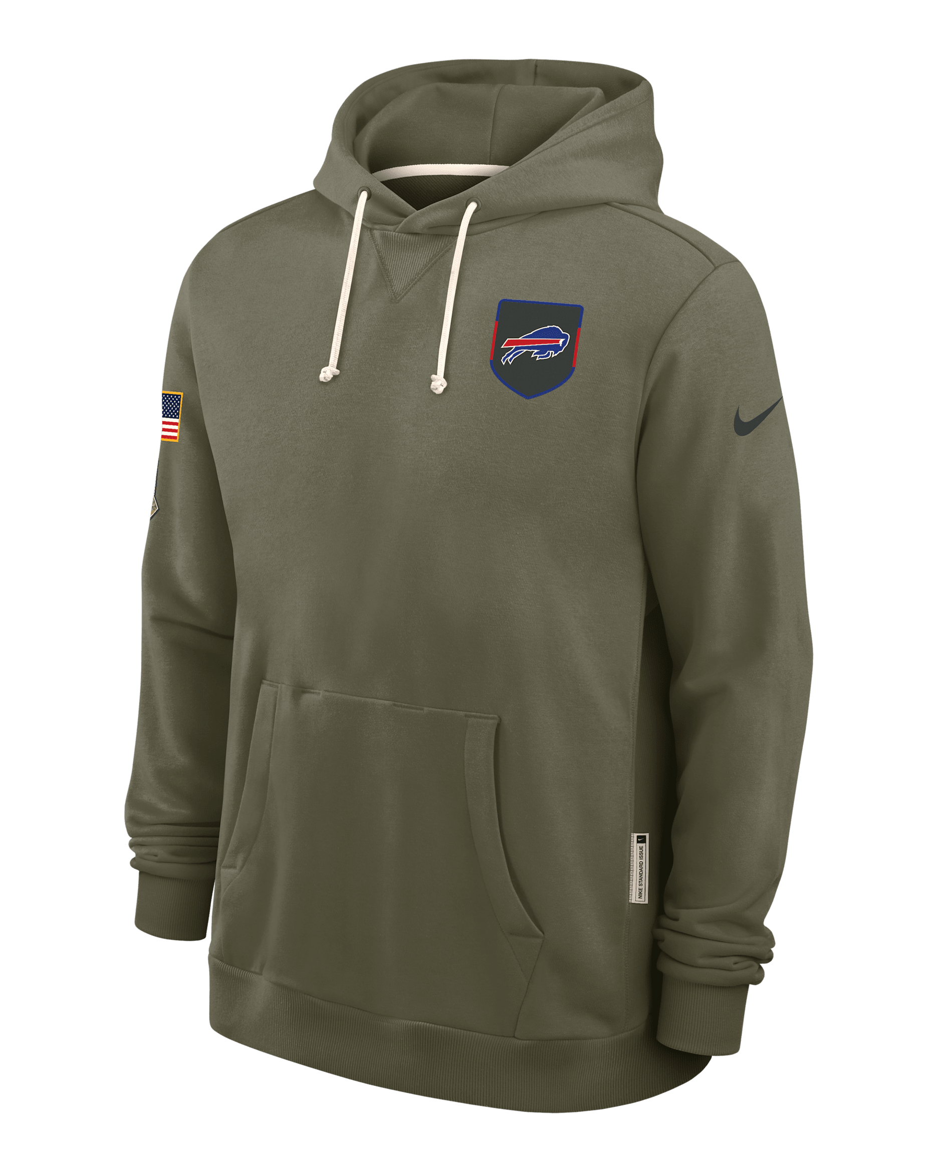 Buffalo Bills Salute to Service Sideline Dominant Force Men's Nike Dri-FIT NFL Pullover Hoodie - Medium Olive