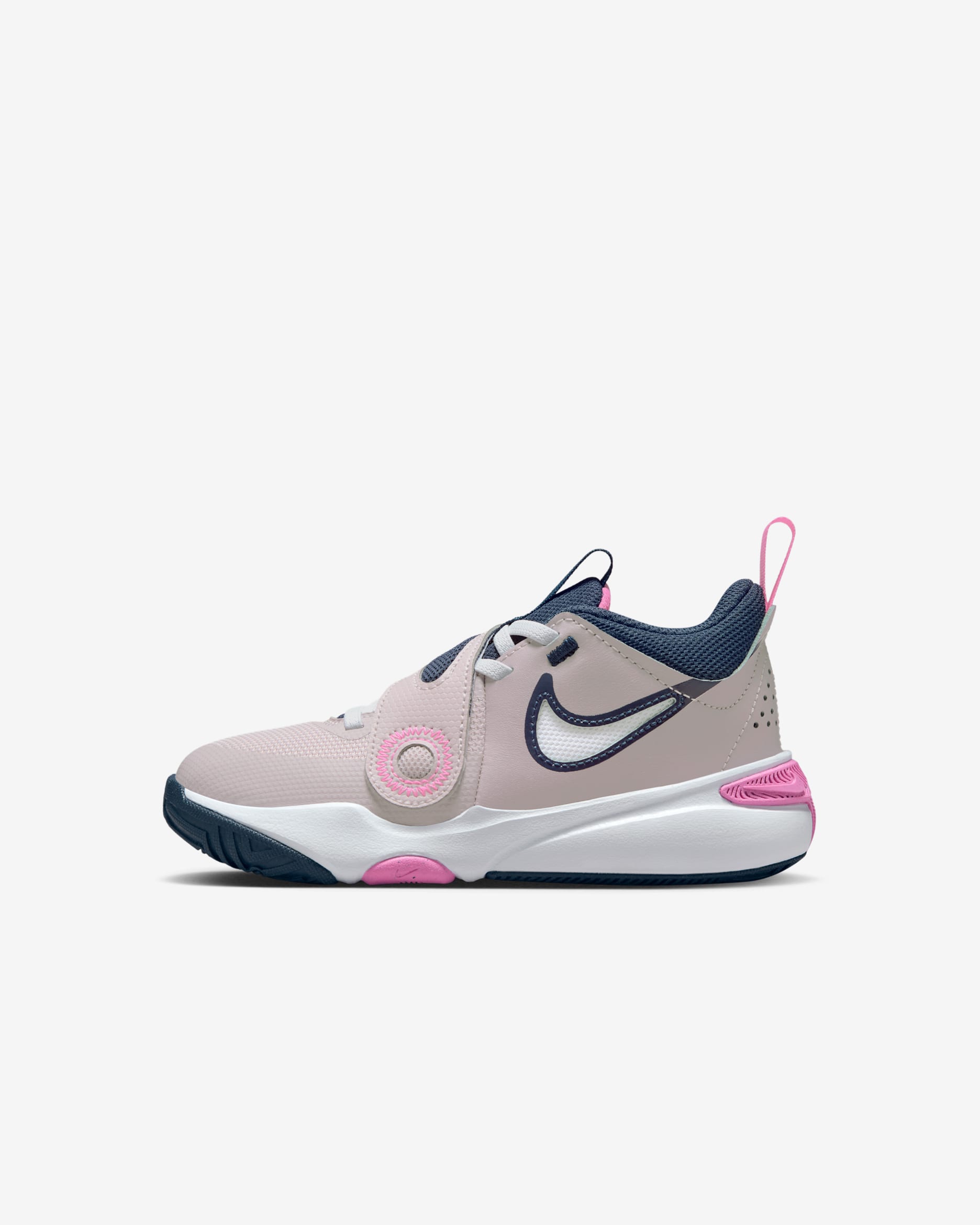 Nike Team Hustle D 11 小童鞋款 - Platinum Violet/Playful Pink/Midnight Navy/白色