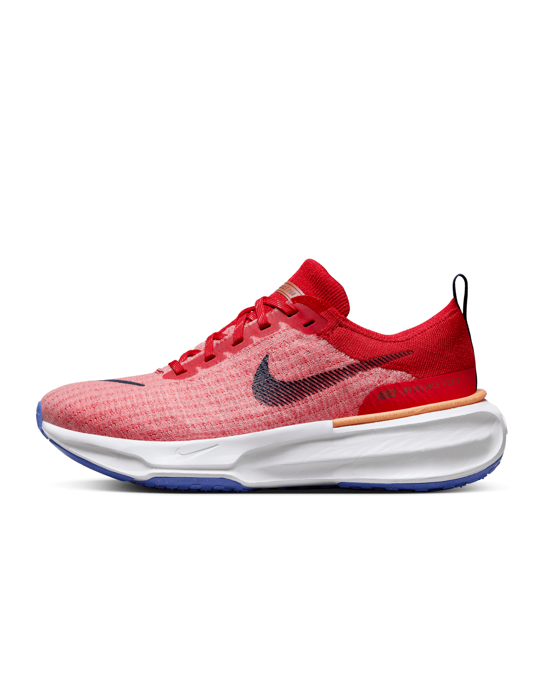 Nike Invincible 3 Men's Road Running Shoes (Extra Wide) - University Red/Blue Joy/Rugged Orange/Midnight Navy