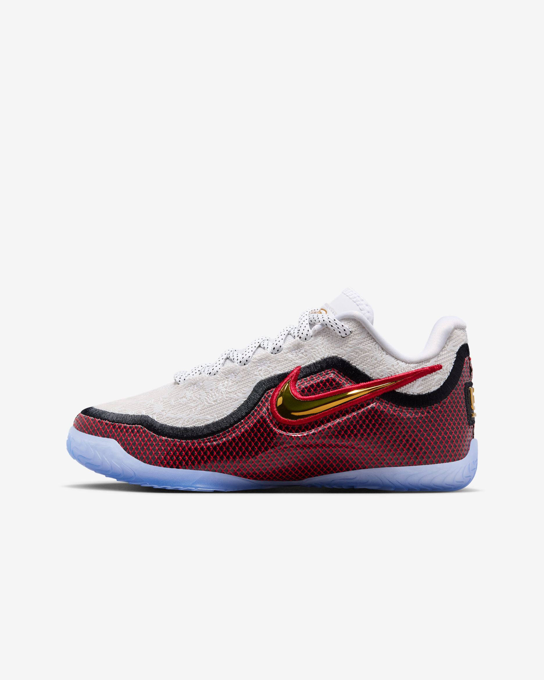 LeBron XXIII "Grand Opening" Big Kids' Basketball Shoes - White/University Red/Black/Metallic Gold