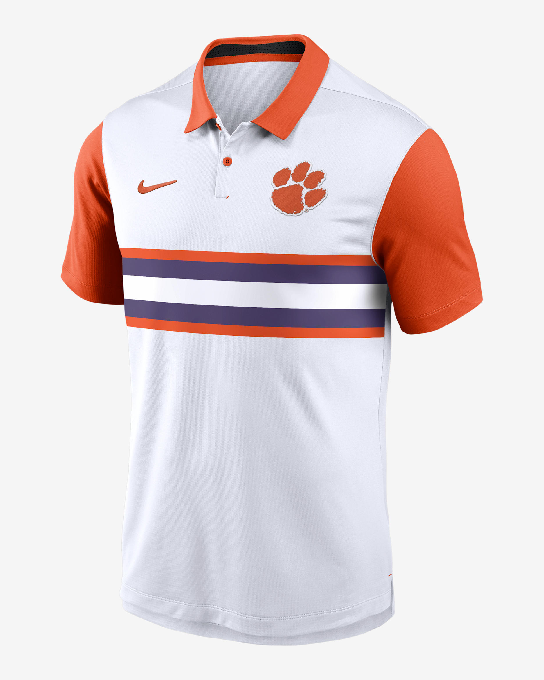 Clemson Tigers Primetime Campus Vapor Men's Nike Dri-FIT College Polo - White