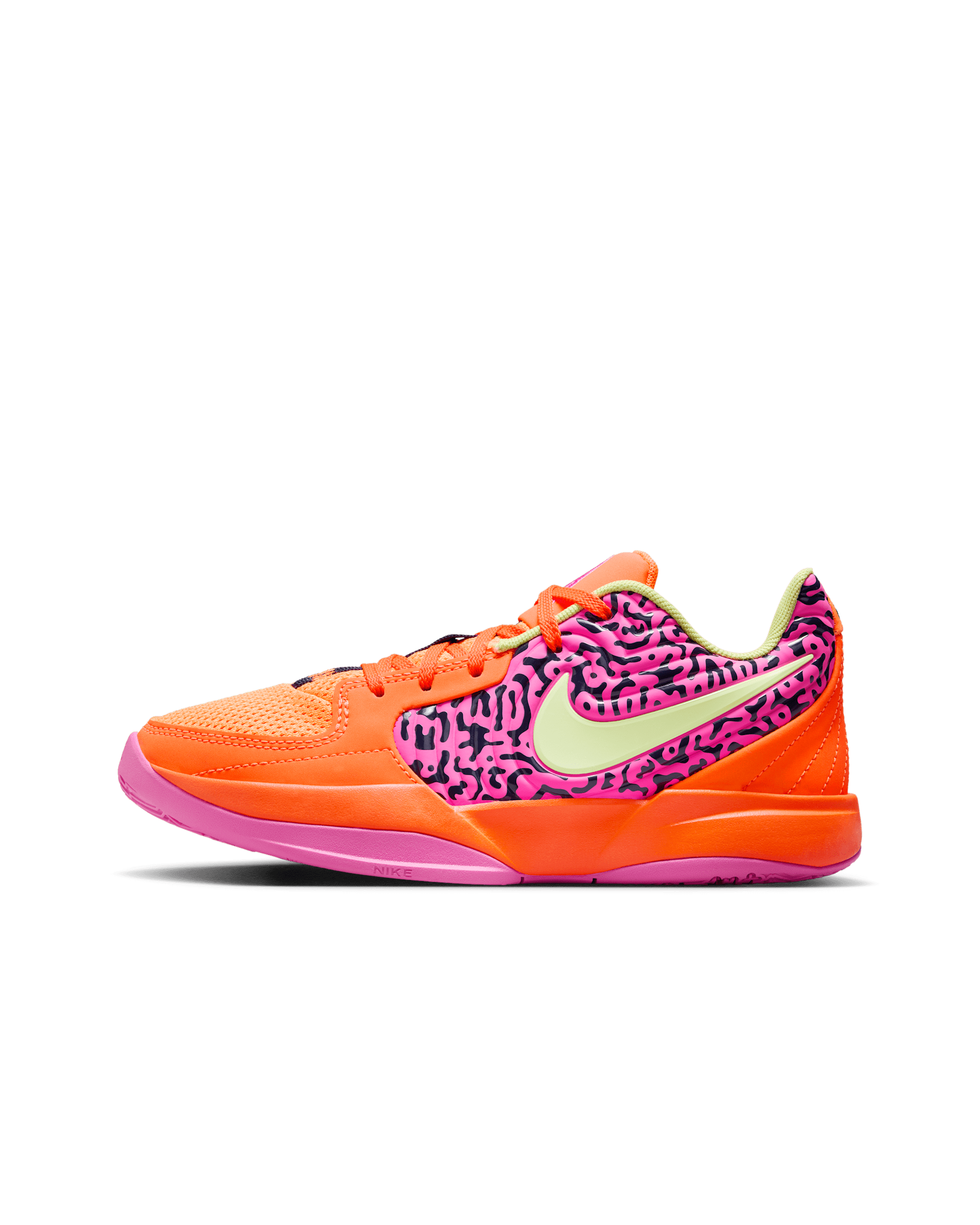 Tenis de básquetbol para niños grandes JA 2 SE - Obsidiana/Naranja total/Rosa paleta/Toque de limón claro