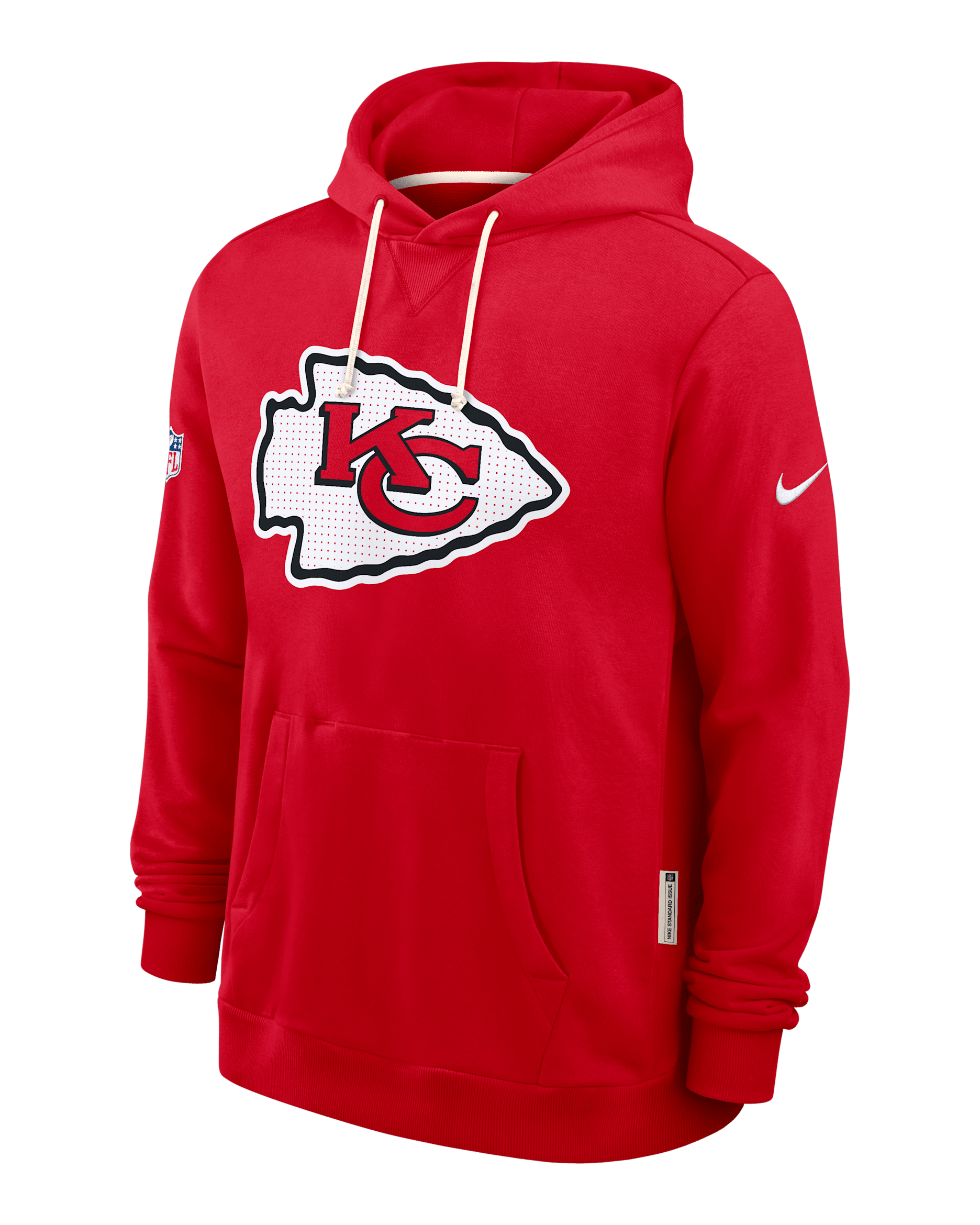 Sudadera con gorro sin cierre Nike Dri-FIT de la NFL para hombre Kansas City Chiefs Initial Home Sideline - Rojo