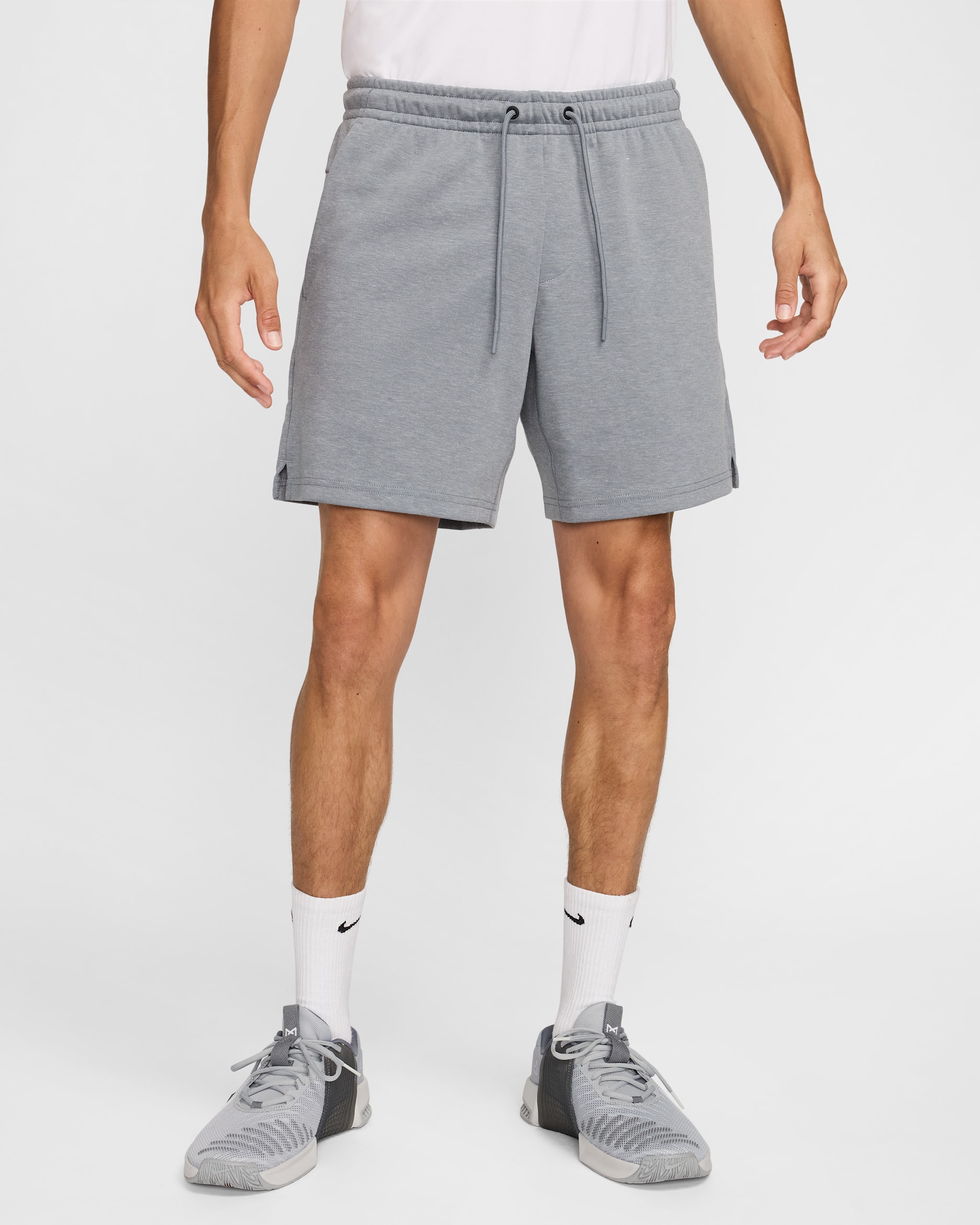 Nike Primary Fleece Men's 7" Dri-FIT Unlined Performance Shorts - Cool Grey/Heather/Cool Grey