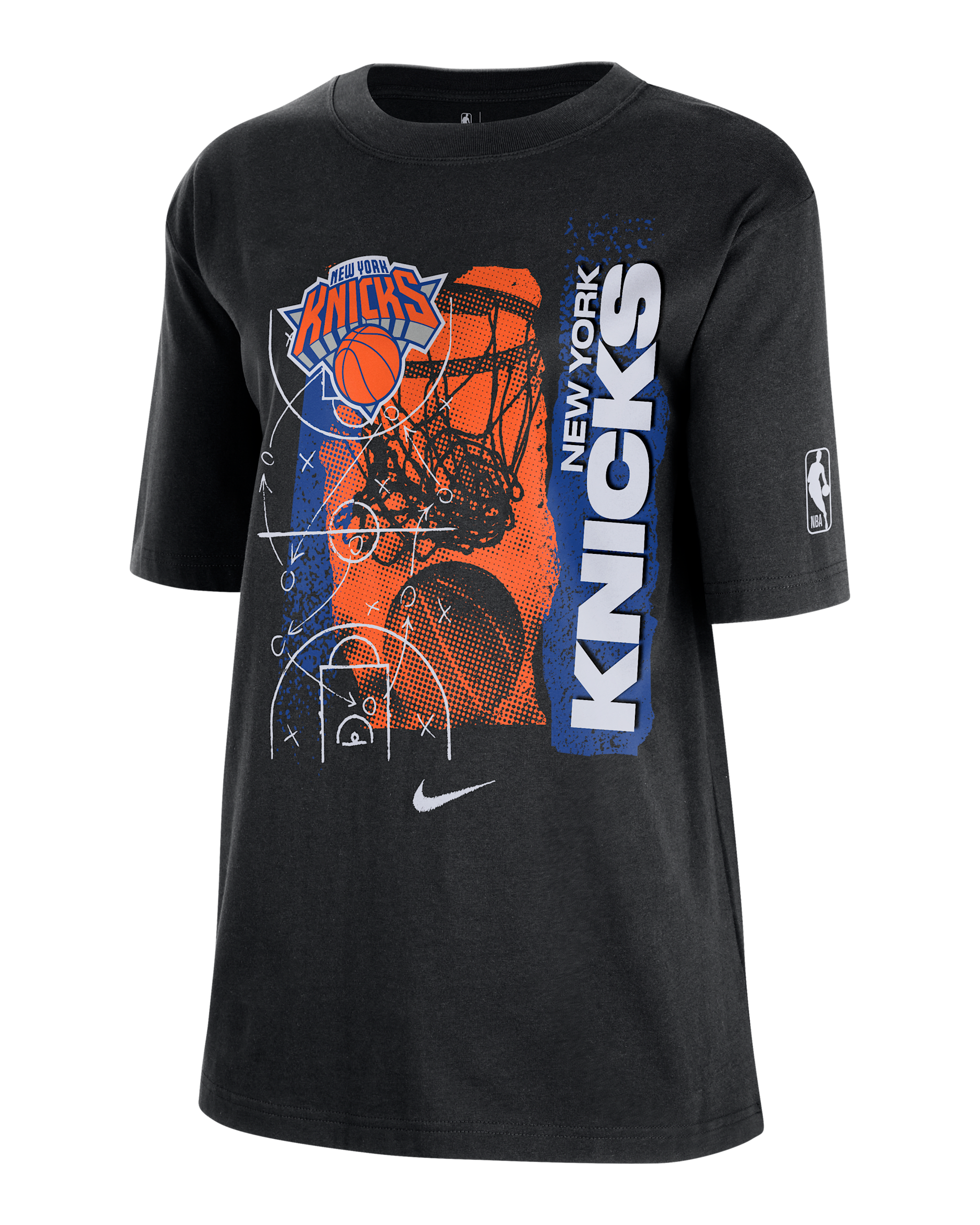 New York Knicks Courtside Women's Nike NBA T-Shirt - Black
