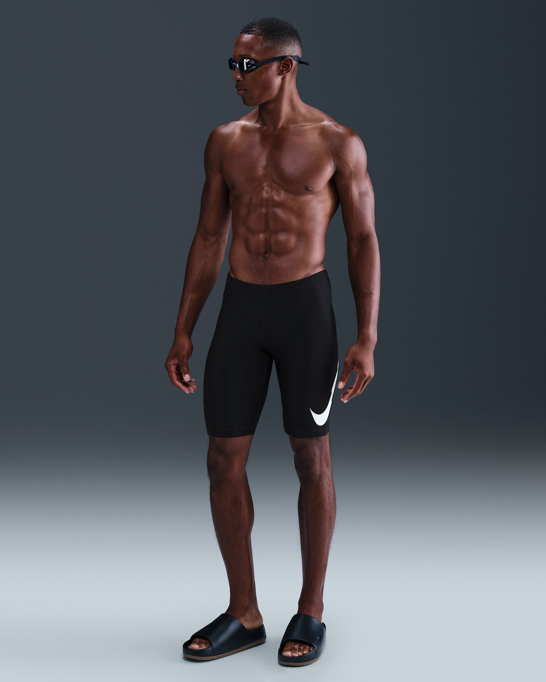 Jammer para hombre Nike Swim - Negro/Turquesa desteñido/Turquesa desteñido