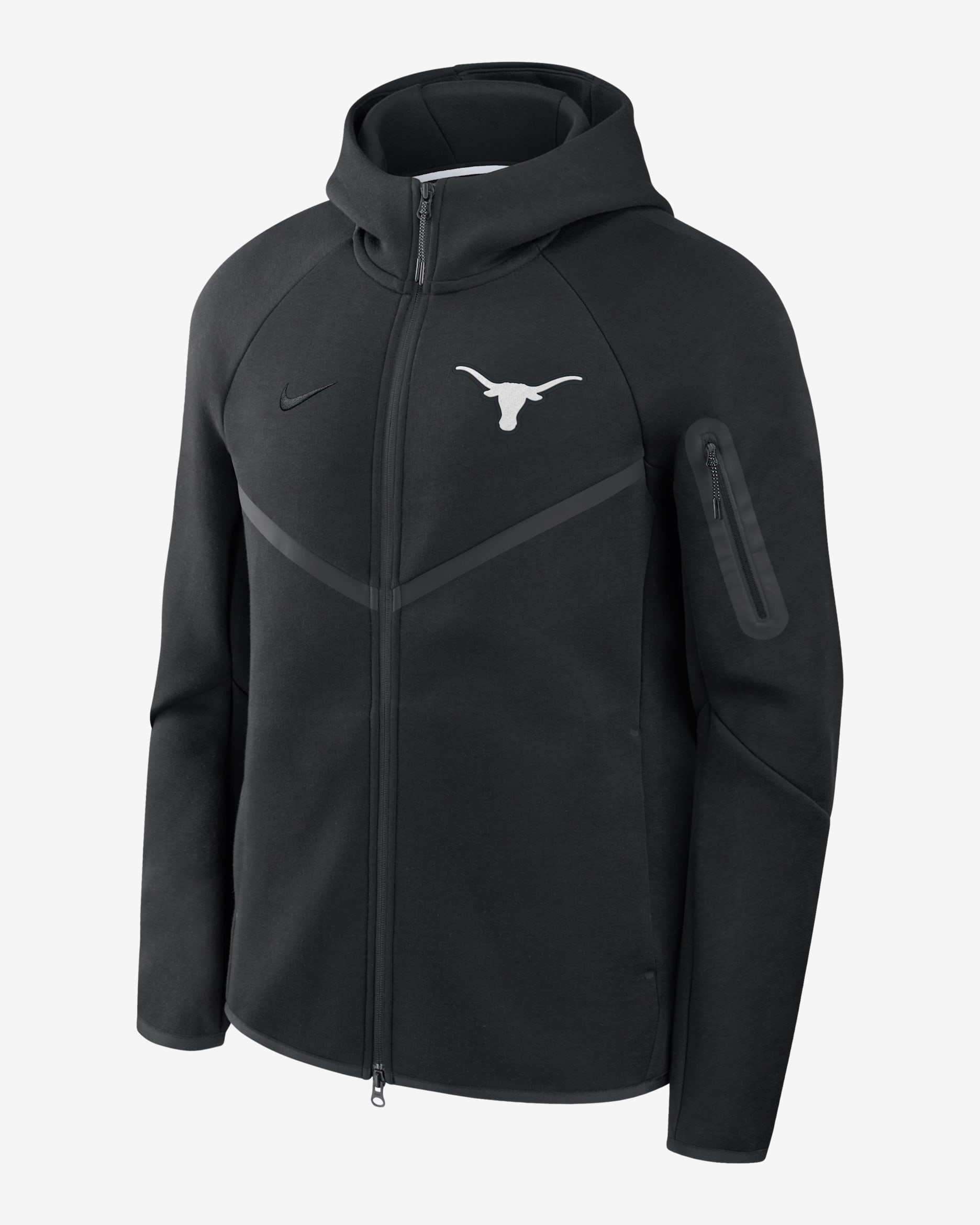 Texas Tech Fleece Windrunner Men's Nike College Full-Zip Hooded Jacket - Black