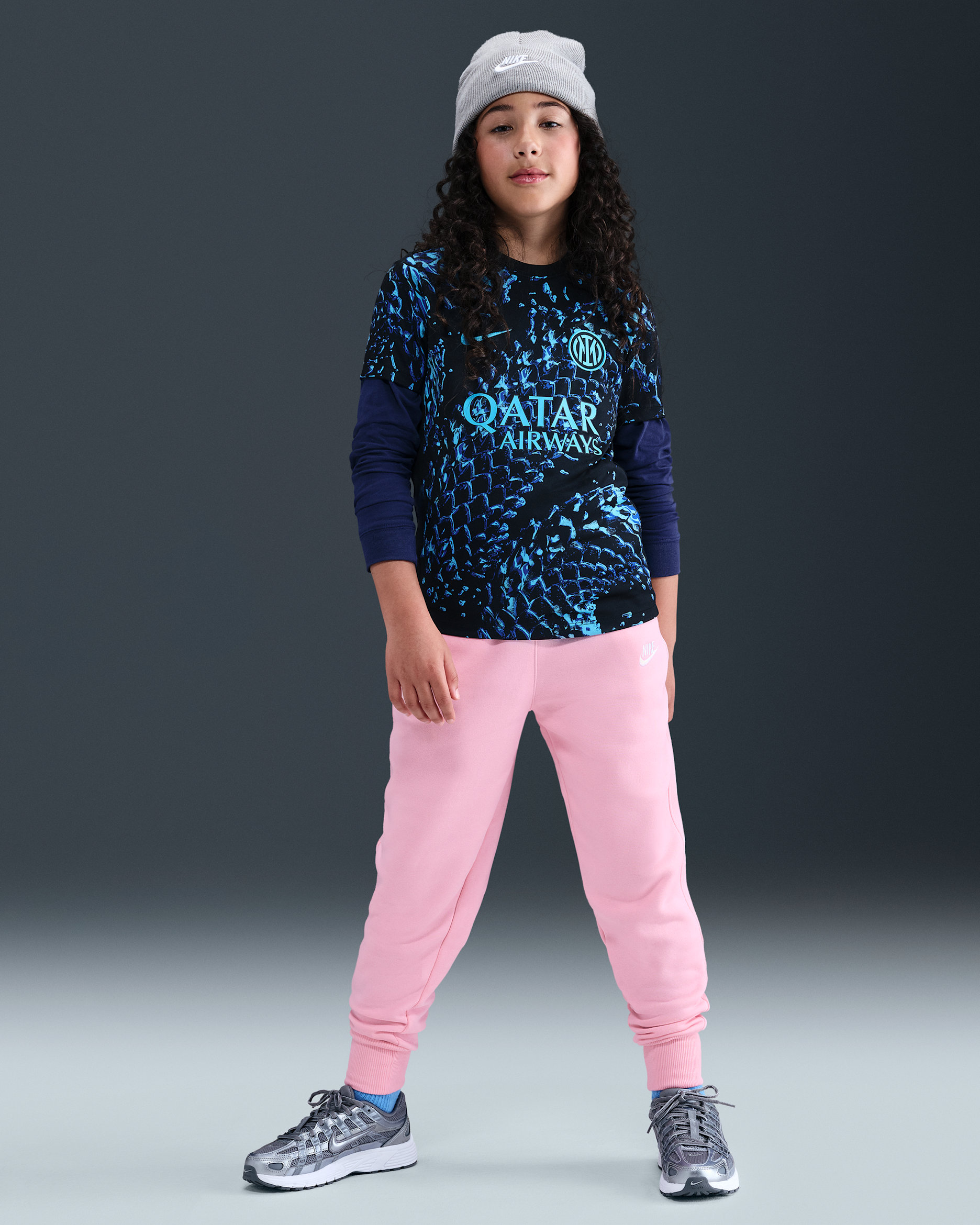 Pantaloni aderenti a vita alta Nike Sportswear Club Fleece – Ragazza - Medium Soft Pink/Medium Soft Pink/Bianco