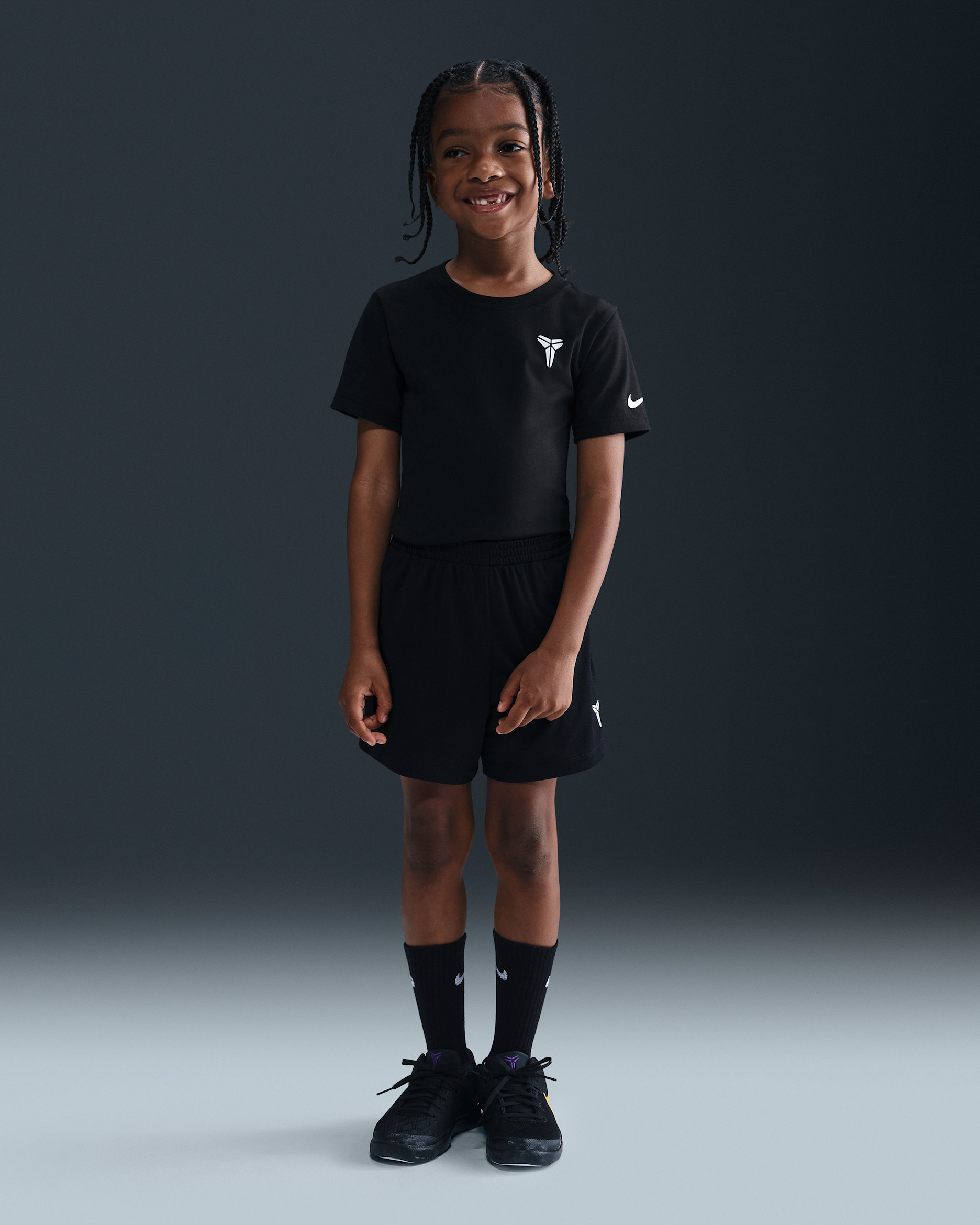 Shorts para niños talla pequeña Nike Dri-FIT Kobe Bryant - Negro
