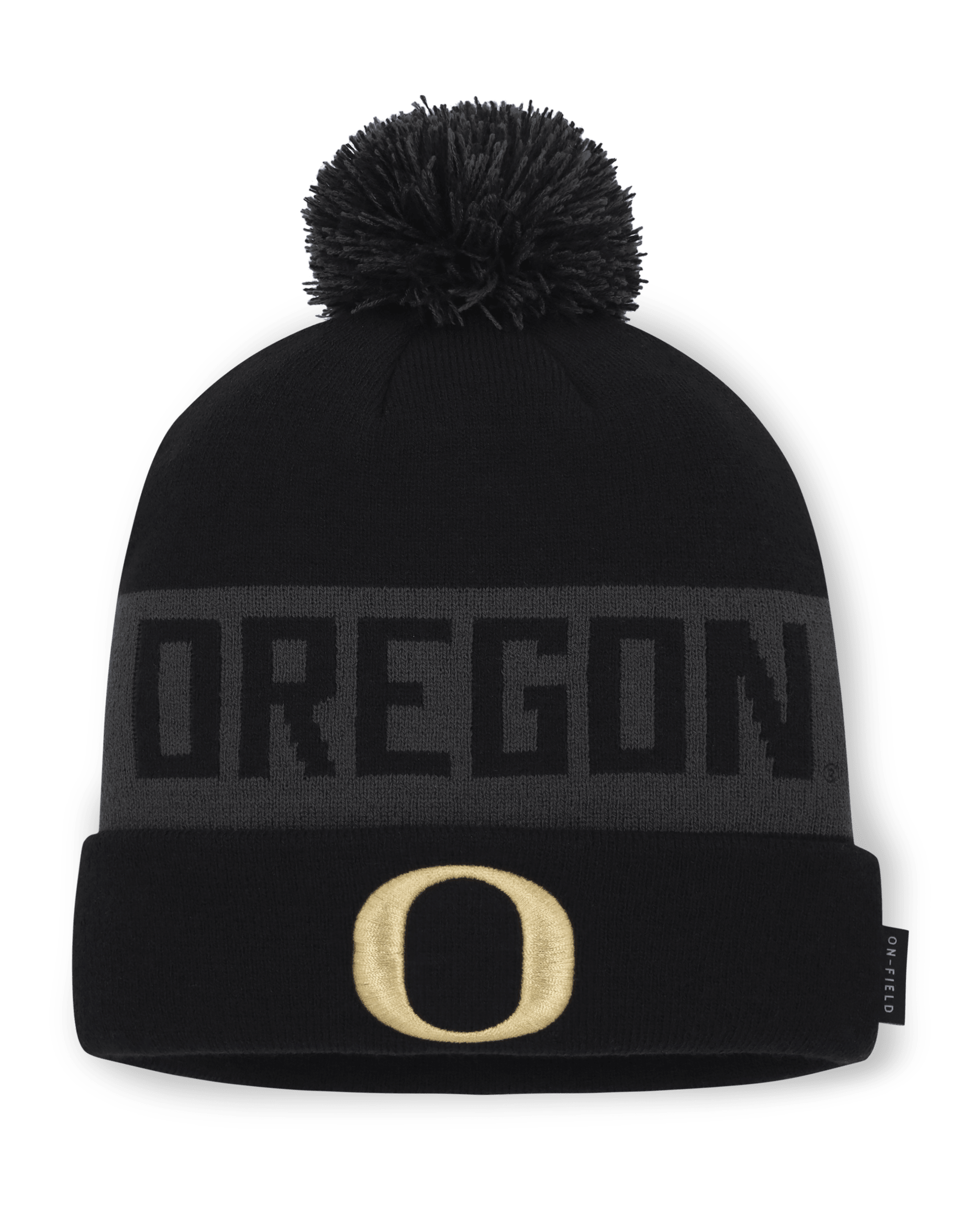 Oregon Alt Peak Men's Nike College Cuffed Pom Beanie - Black