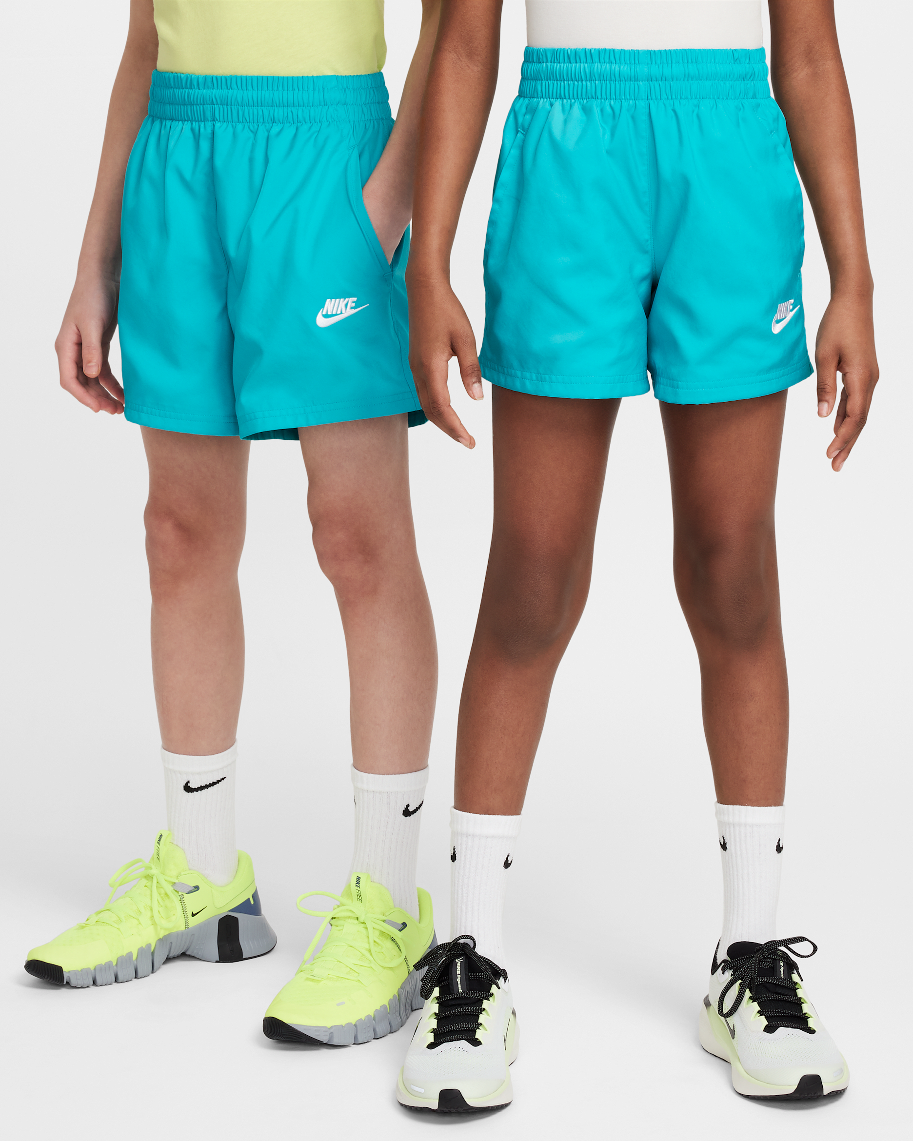 Nike Sportswear Club Big Kids' 4.5" Woven Shorts - Dusty Cactus/White