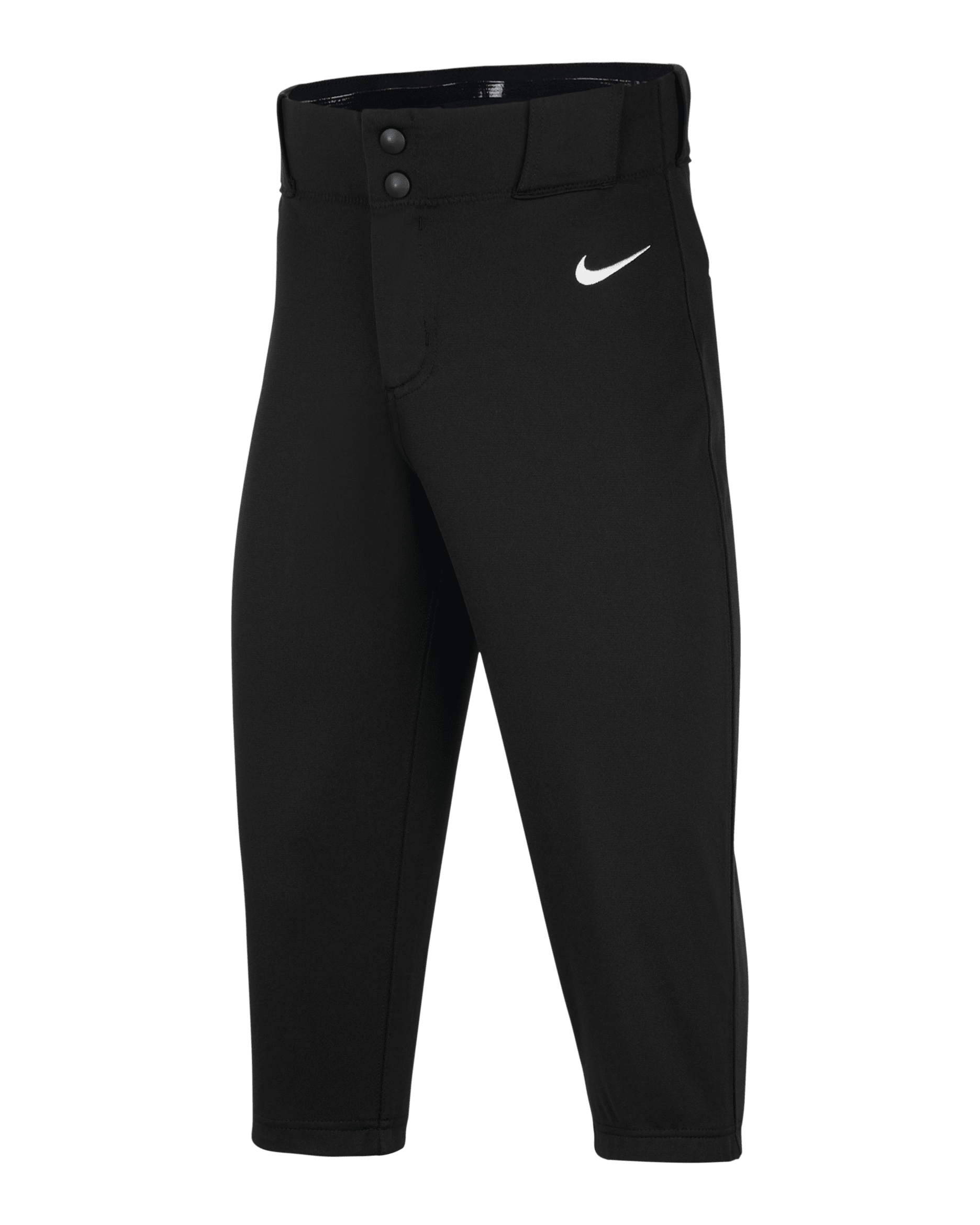 Pants de béisbol de cintura alta para niños talla grande Nike Vapor Select 2 - Negro/Blanco