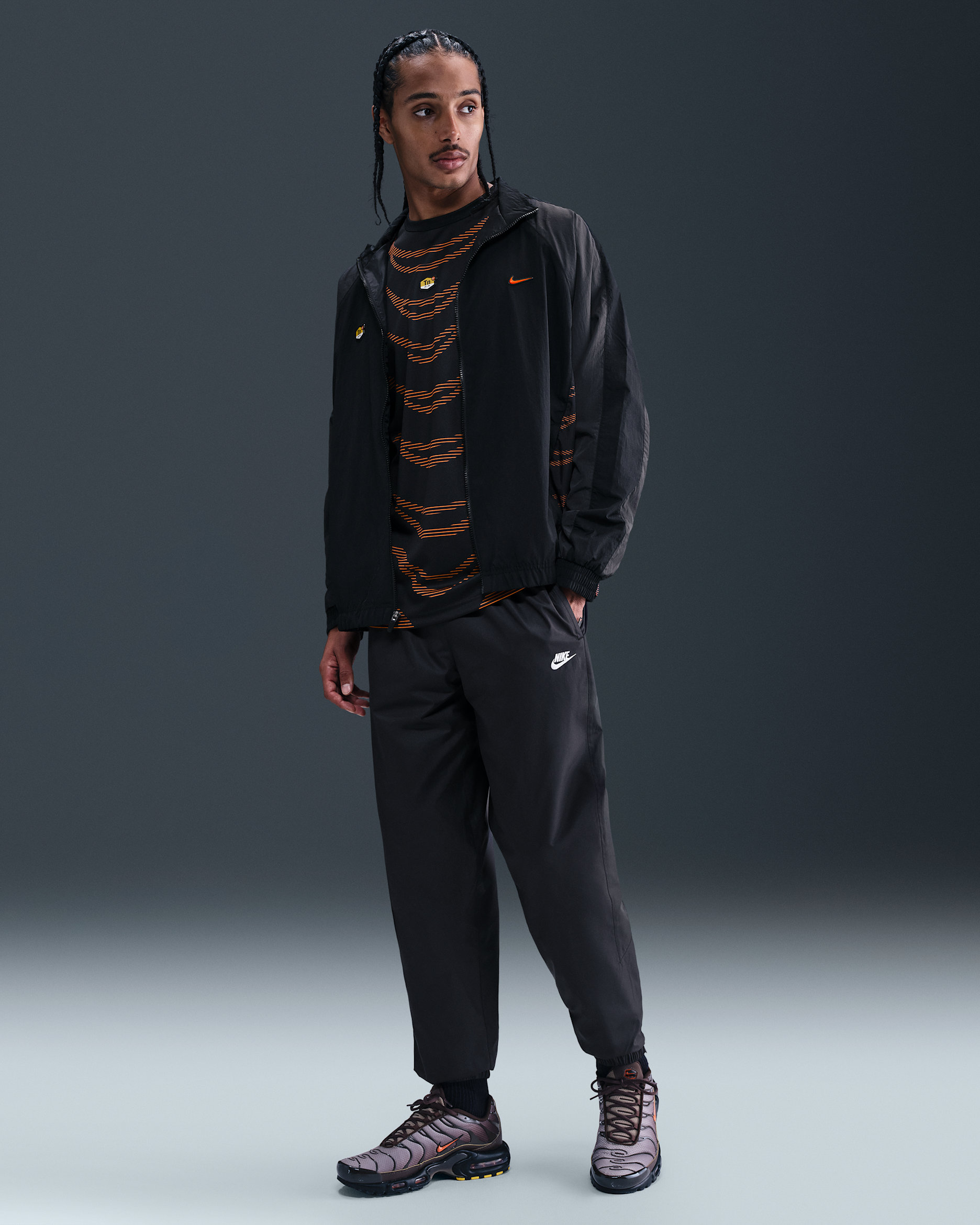 Nike Windrunner Men's Lined Trousers - Black/White