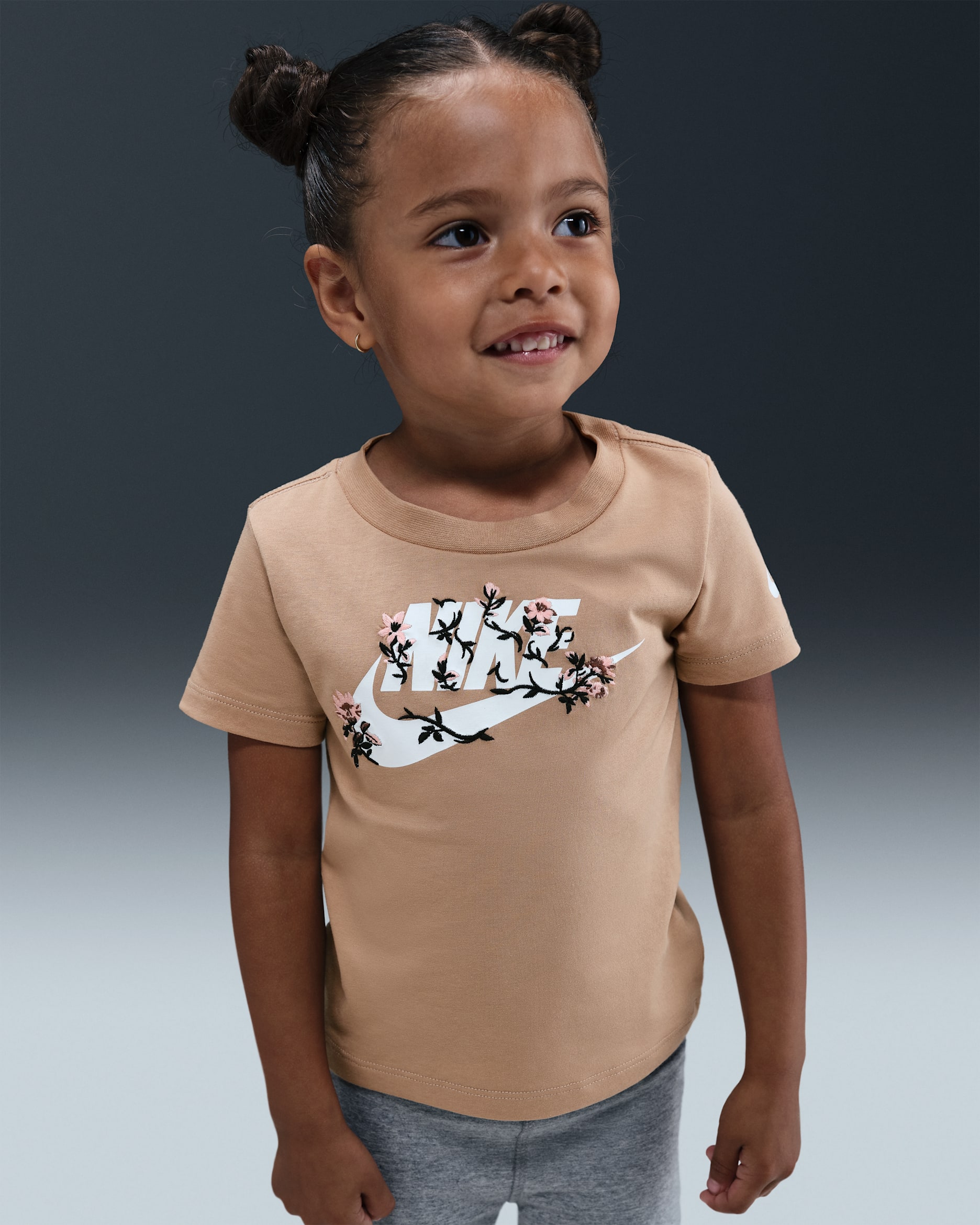 Nike Toddler Floral Futura T-Shirt - Hemp