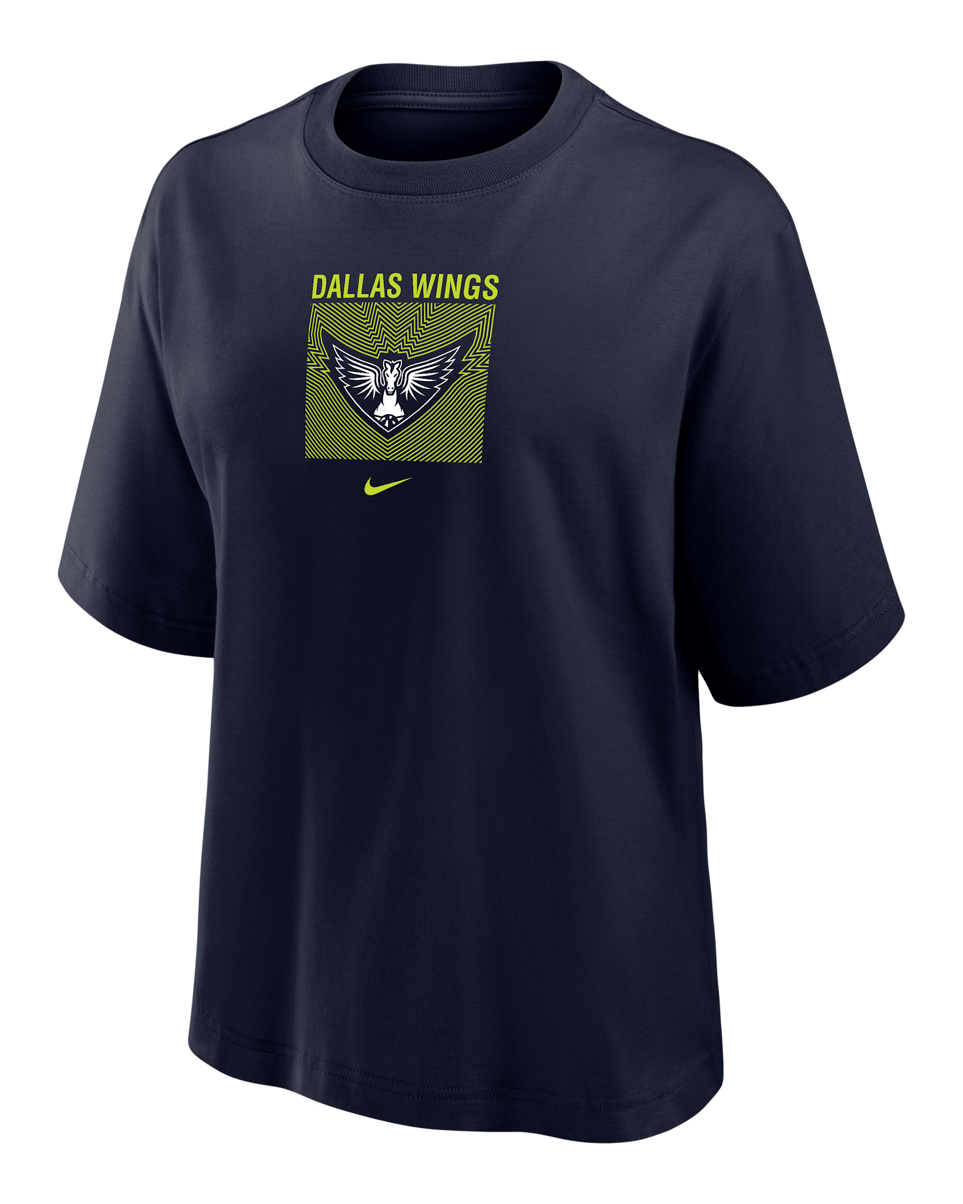 Playera Nike de la WNBA de corte cuadrado para mujer Dallas Wings - Azul marino