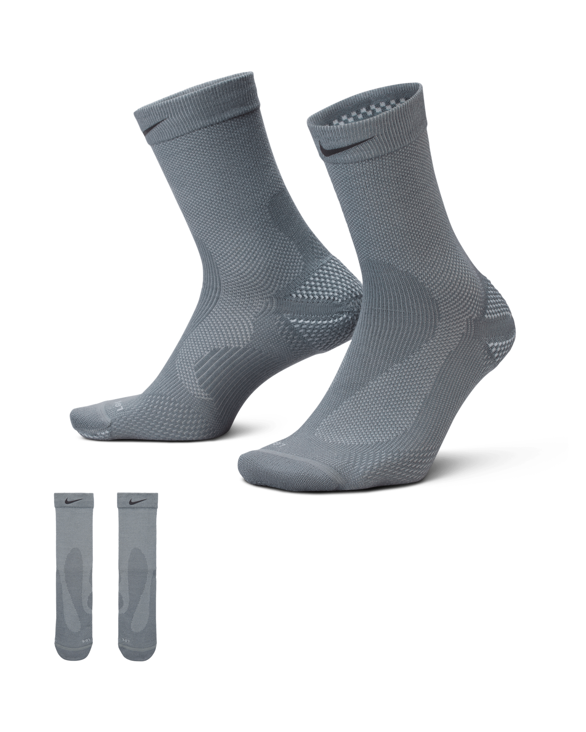 Calcetas de lana (1 par) Nike Running Lightweight - Gris humo/Gris humo claro