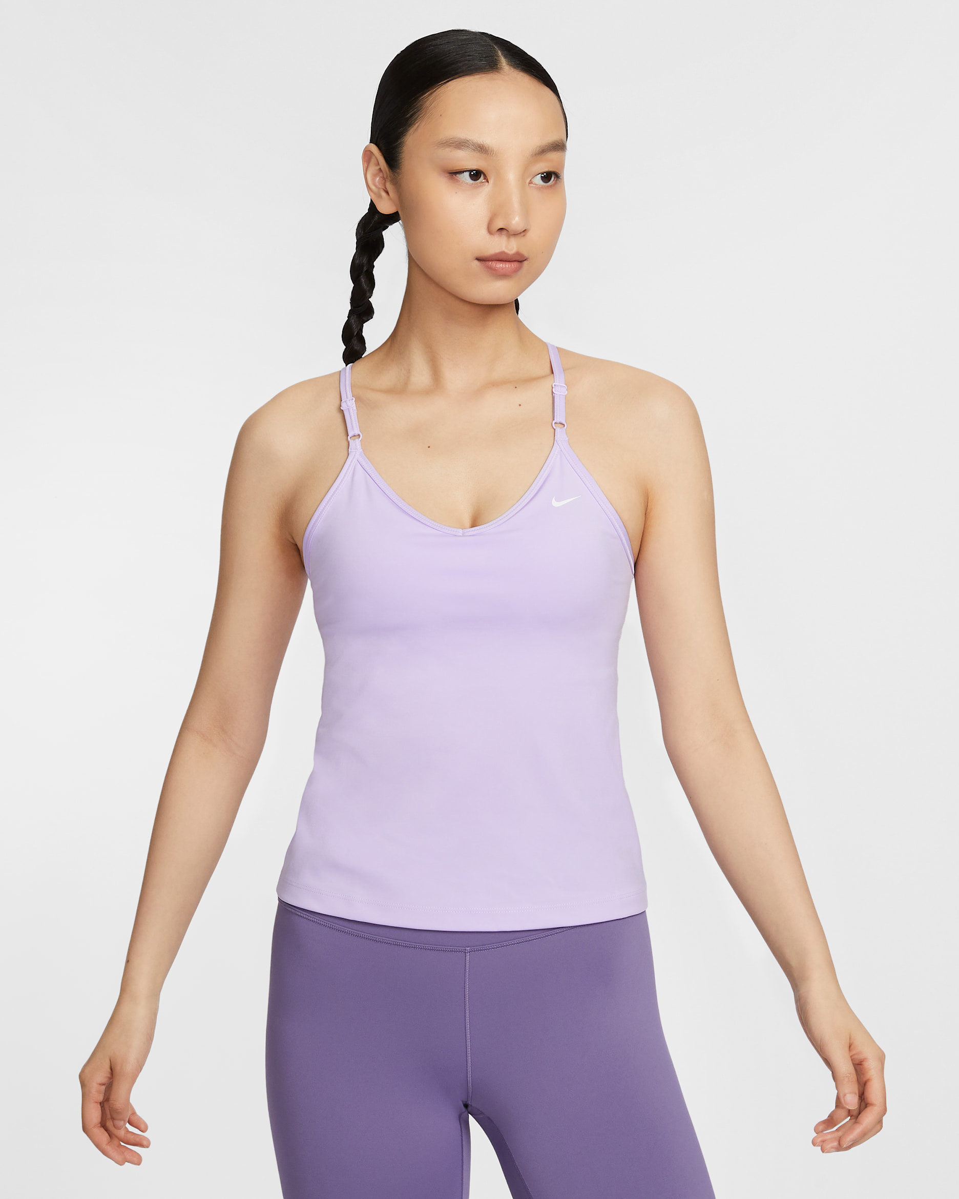 Nike Indy Women's Bra Tank Top - Lilac Bloom/Daybreak/White