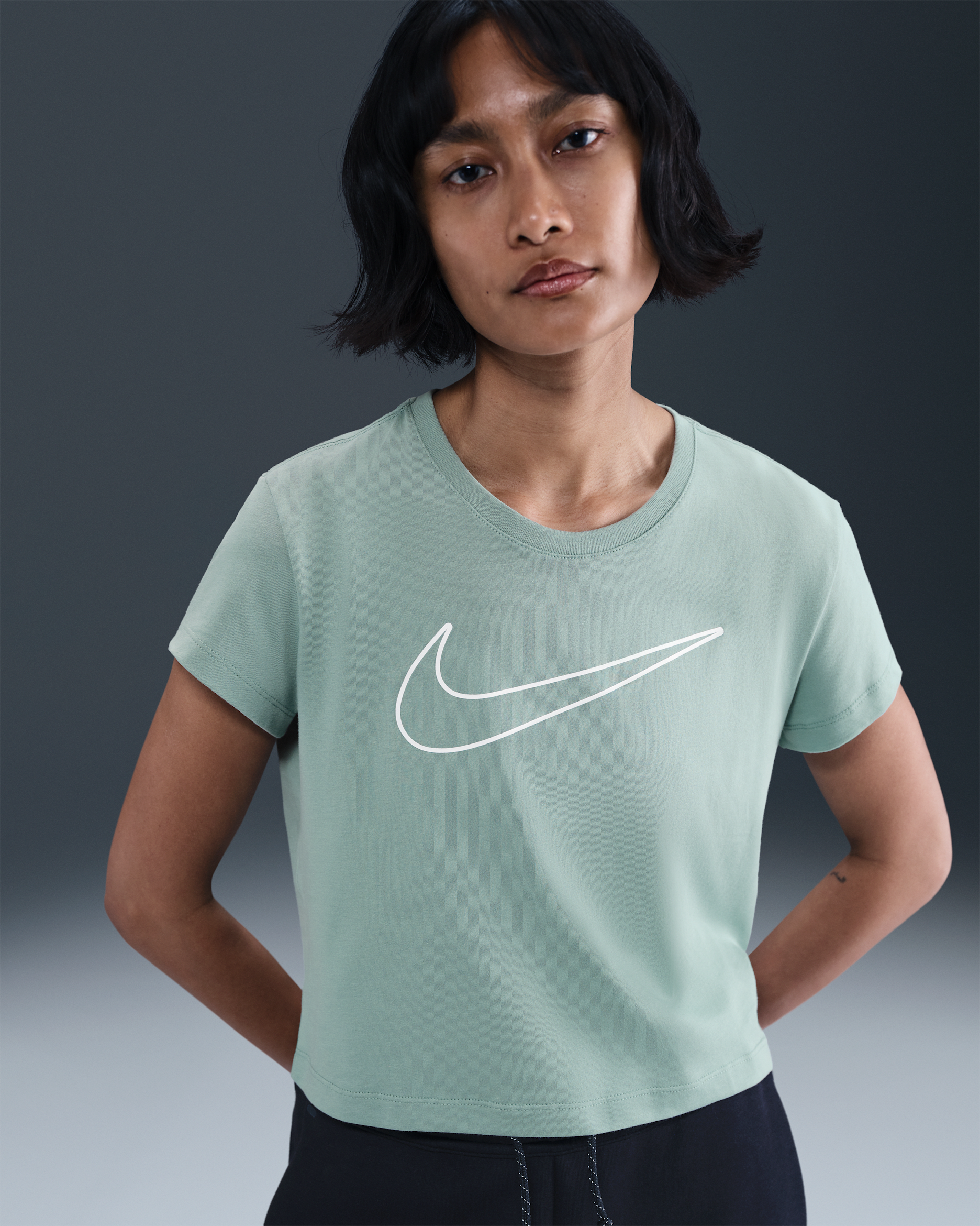 Nike Sportswear Women's Short-Sleeve Graphic T-Shirt - Cannon/White