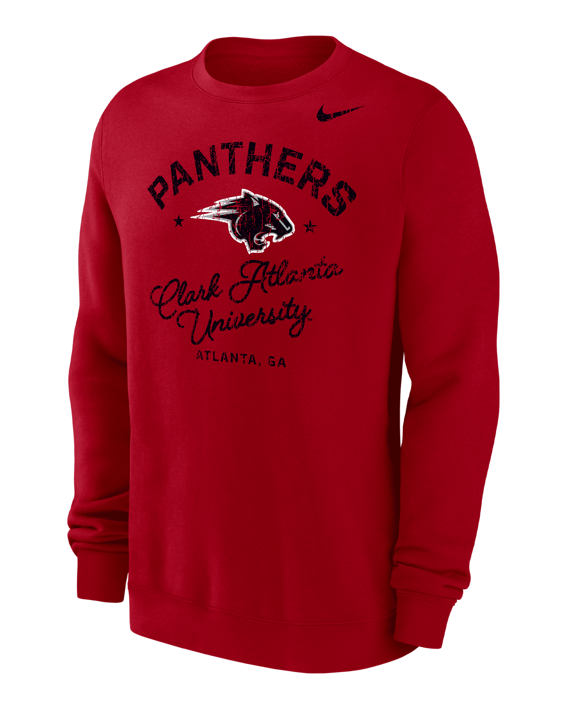 Nike Club Fleece College (Clark Atlanta University) Men’s Crew-Neck Sweatshirt - University Red