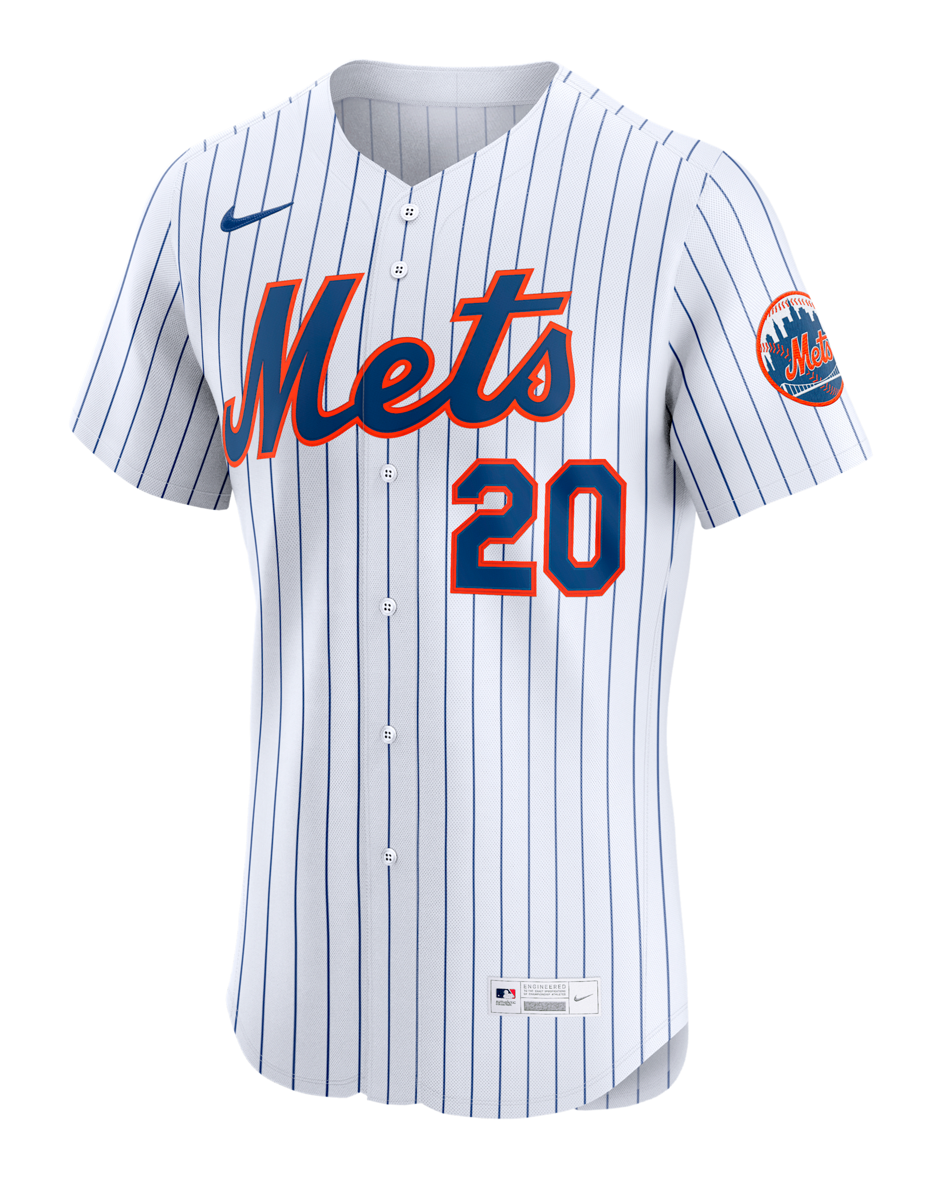 Jersey Nike Dri-FIT ADV de la MLB Elite para hombre Pete Alonso New York Mets - Blanco