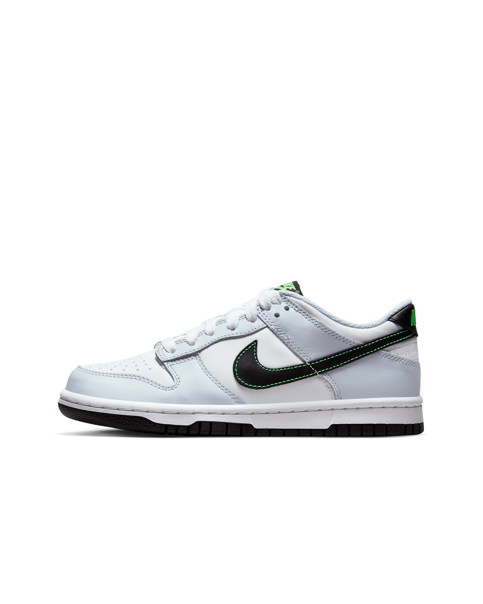 รองเท้าเด็กโต Nike Dunk Low - ขาว/Football Grey/Green Strike/ดำ