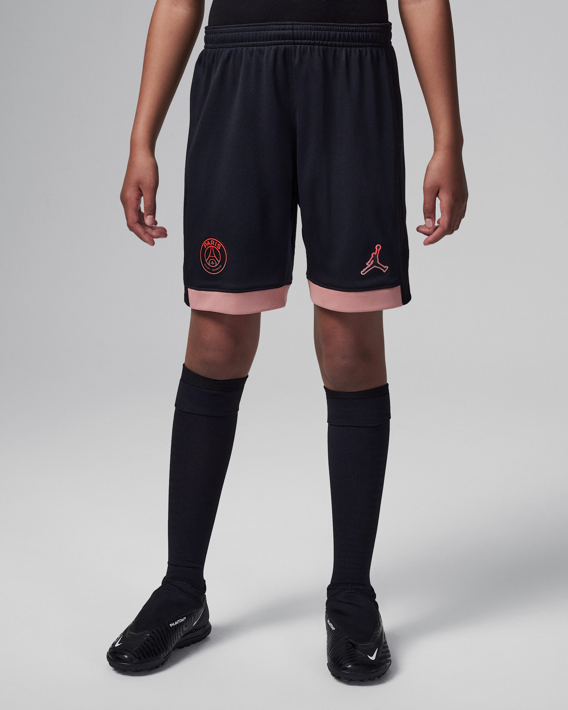Paris Saint-Germain 2024/25 Stadium Third Older Kids' Jordan Dri-FIT Football Replica Shorts - Black/Rust Pink/Rust Pink