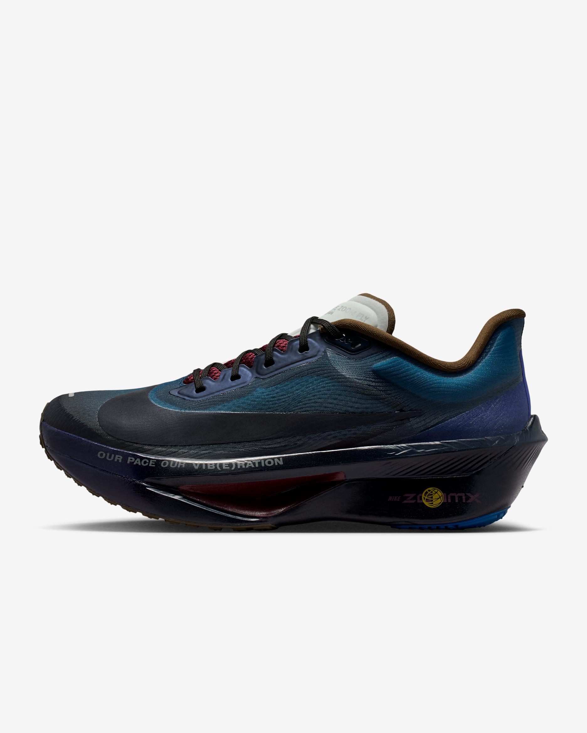 รองเท้าวิ่งโร้ดเรซซิ่งผู้ชาย Nike Zoom Fly 6 - Court Blue/Burgundy Ash/Deep Royal Blue/Obsidian