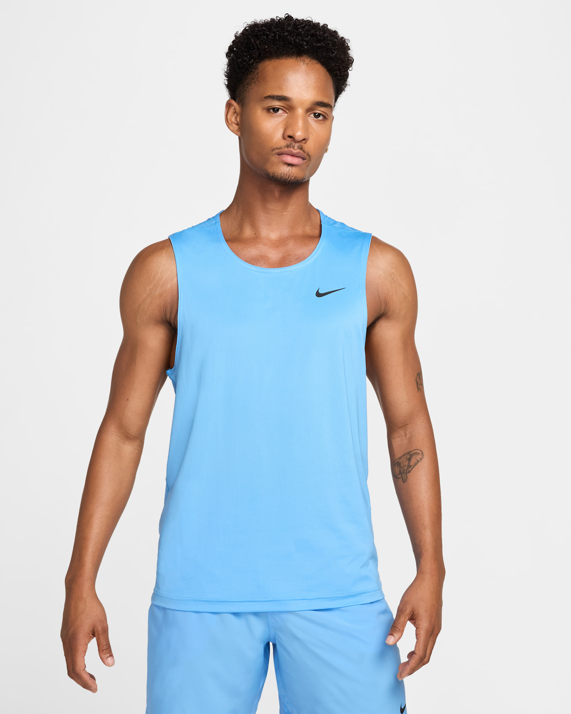 Camiseta de tirantes de fitness Dri-FIT para hombre Nike Ready - Azul universitario/Negro