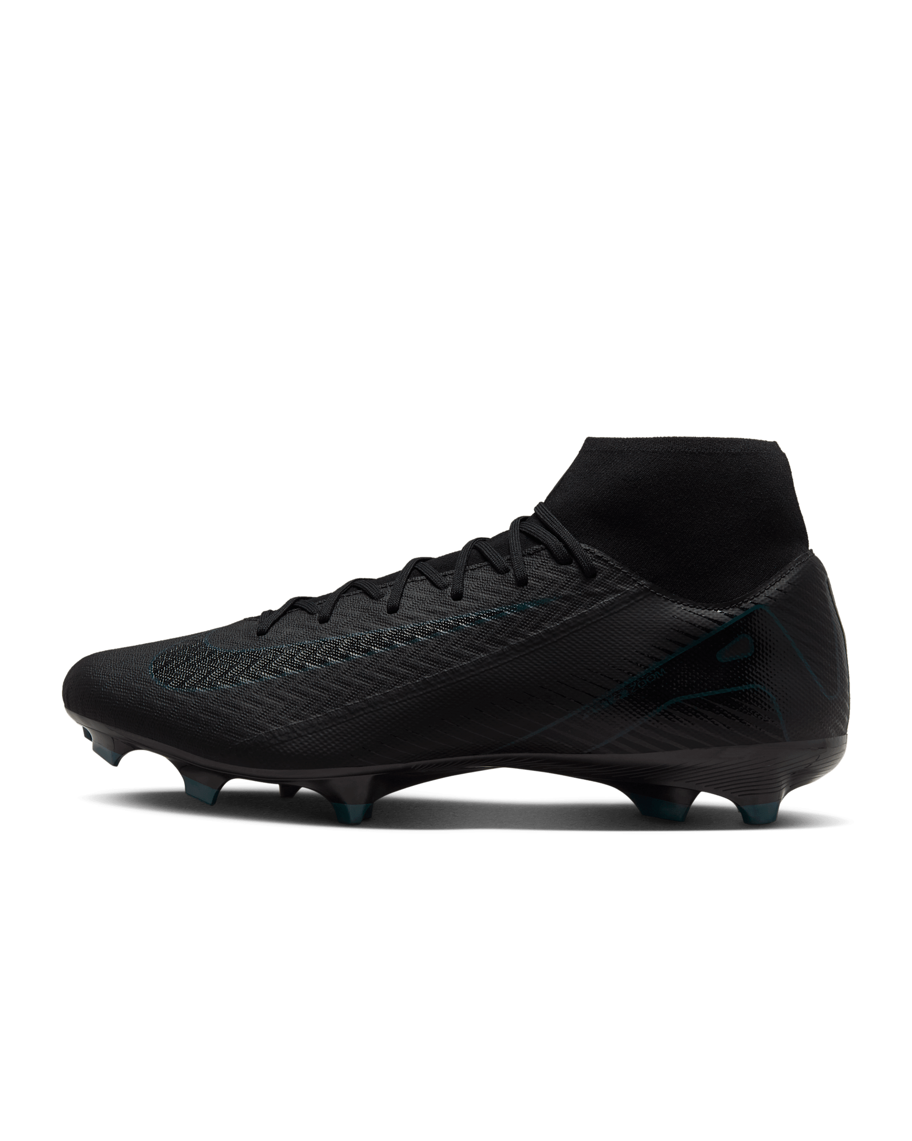 รองเท้าสตั๊ดฟุตบอลหุ้มข้อสูงสำหรับหลายพื้นผิว Nike Mercurial Superfly 10 Academy - ดำ/Deep Jungle/ดำ