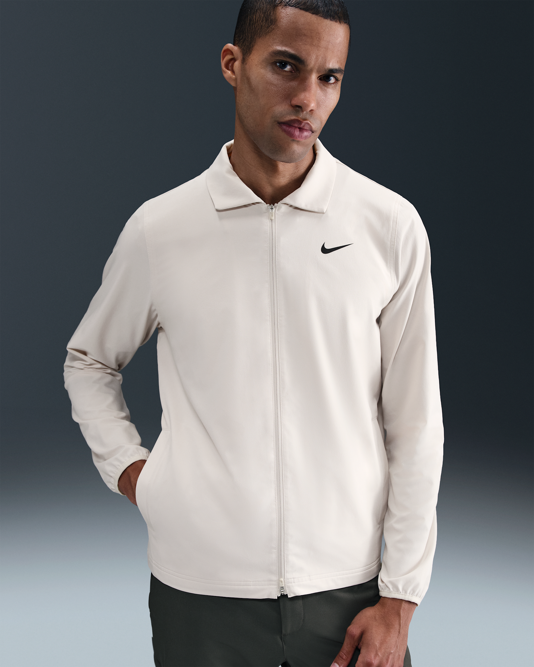 Nike Tour Jaqueta amb cremallera completa de golf Repel - Home - Light Orewood Brown/Negre
