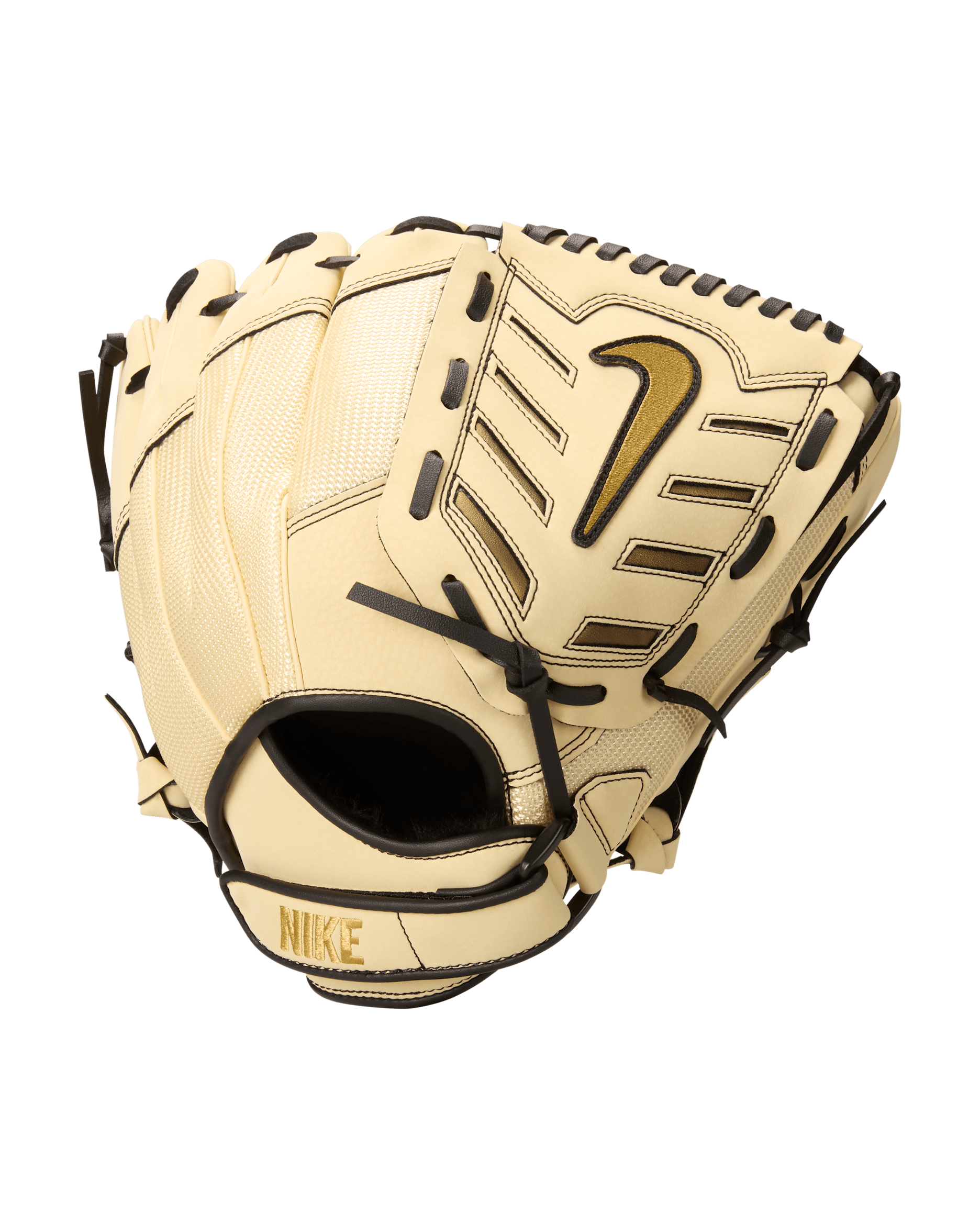 Nike Alpha Edge Kids' Baseball Fielding Glove - Alabaster/Black/Metallic Gold