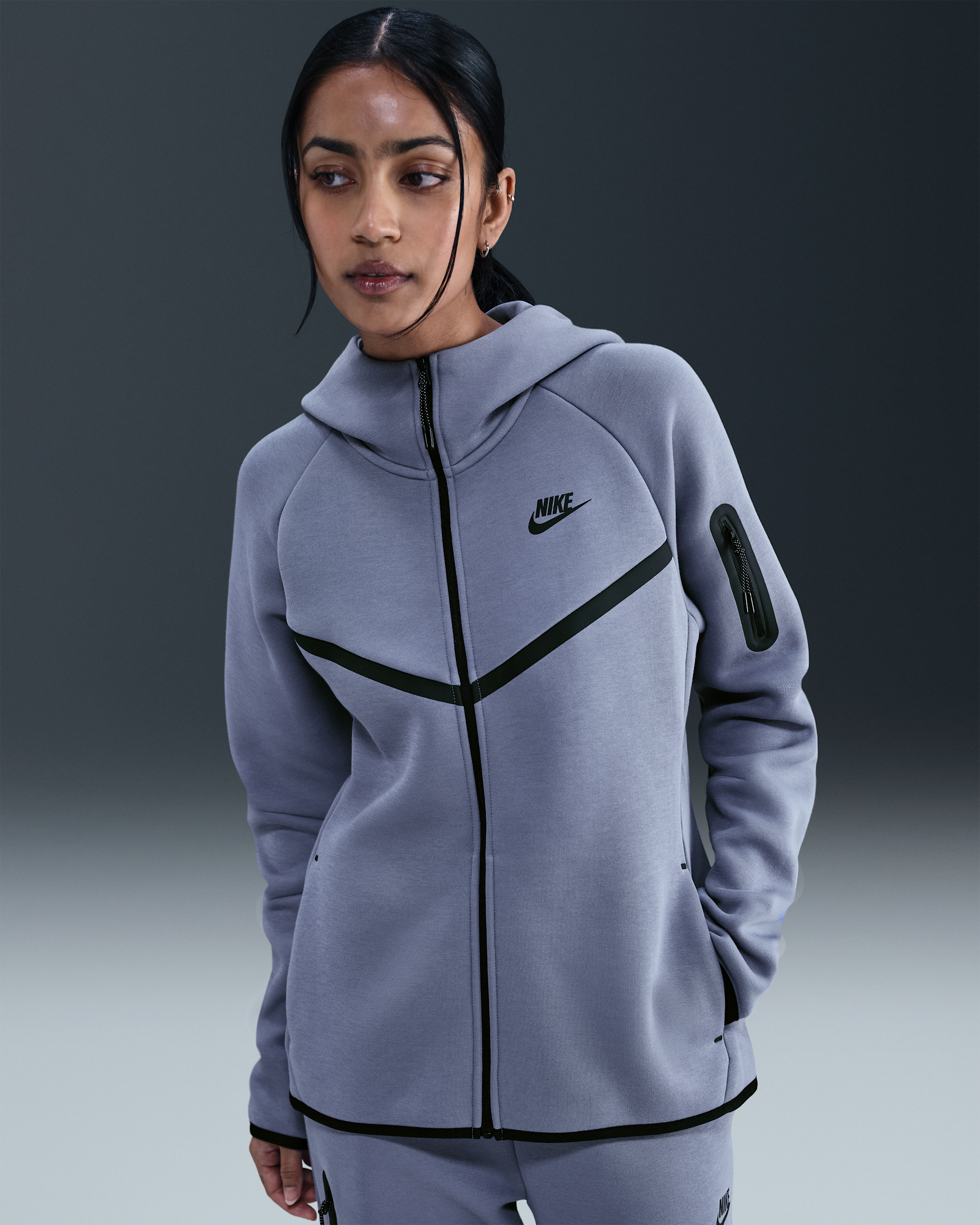 Nike Sportswear Tech Fleece Windrunner Women's Full-Zip Hoodie - World Indigo/Black