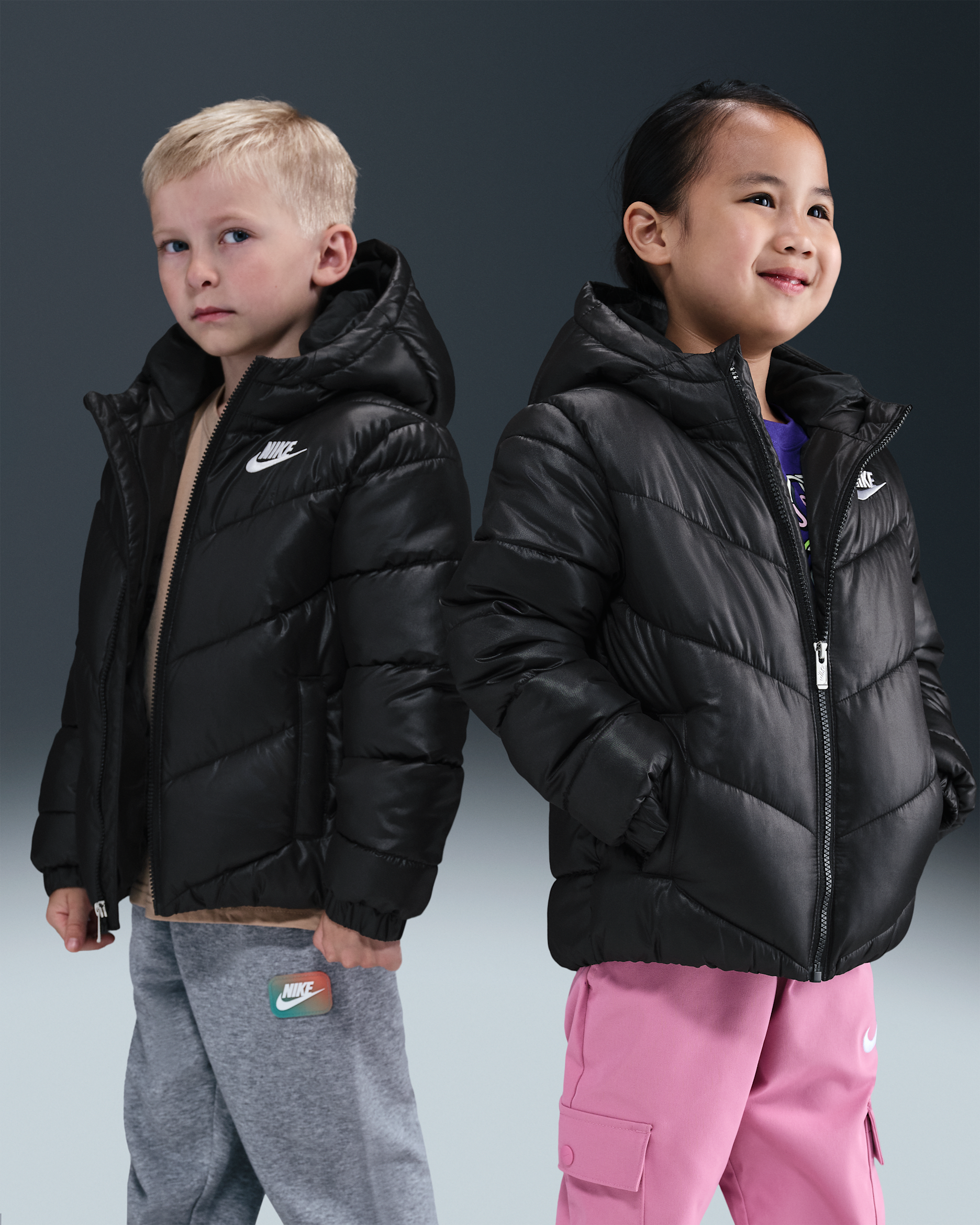 Nike Sportswear "All Day Play" Puffer-Jacke (jüngere Kinder) - Schwarz
