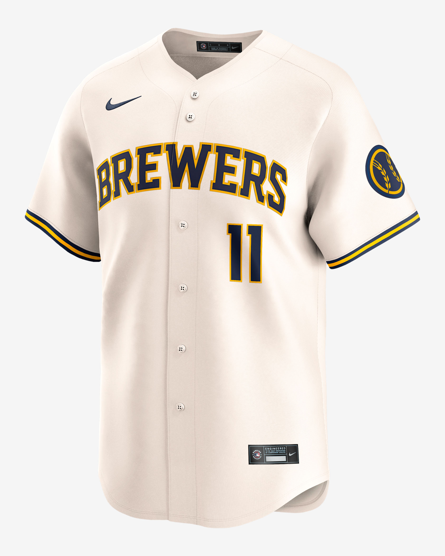 Jackson Chourio Milwaukee Brewers Men's Nike Dri-FIT ADV MLB Limited Jersey - Cream