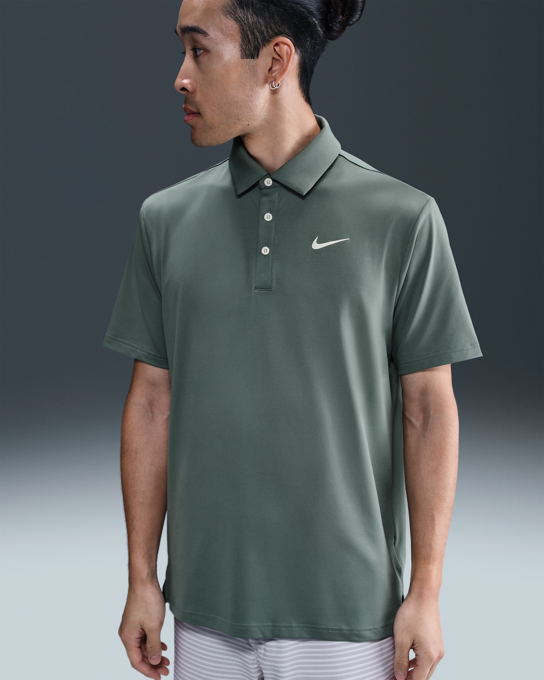Nike Tour Men's Dri-FIT Solid Golf Polo - Clay Green/Pale Ivory