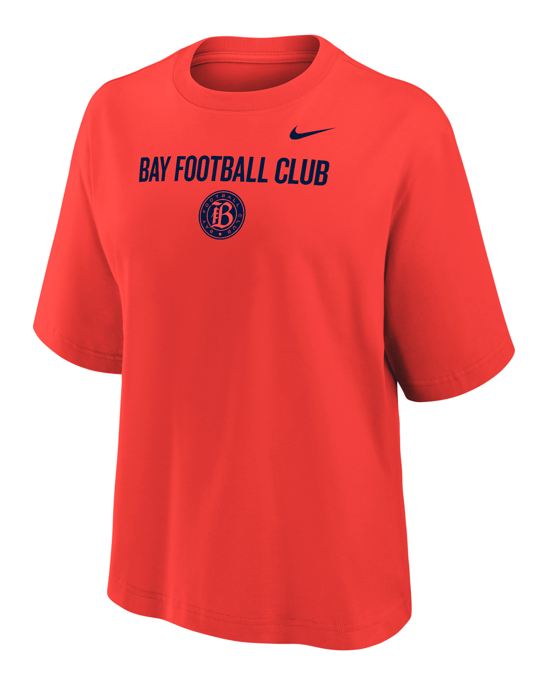 Bay FC Women's Nike NWSL Boxy T-Shirt - Coral