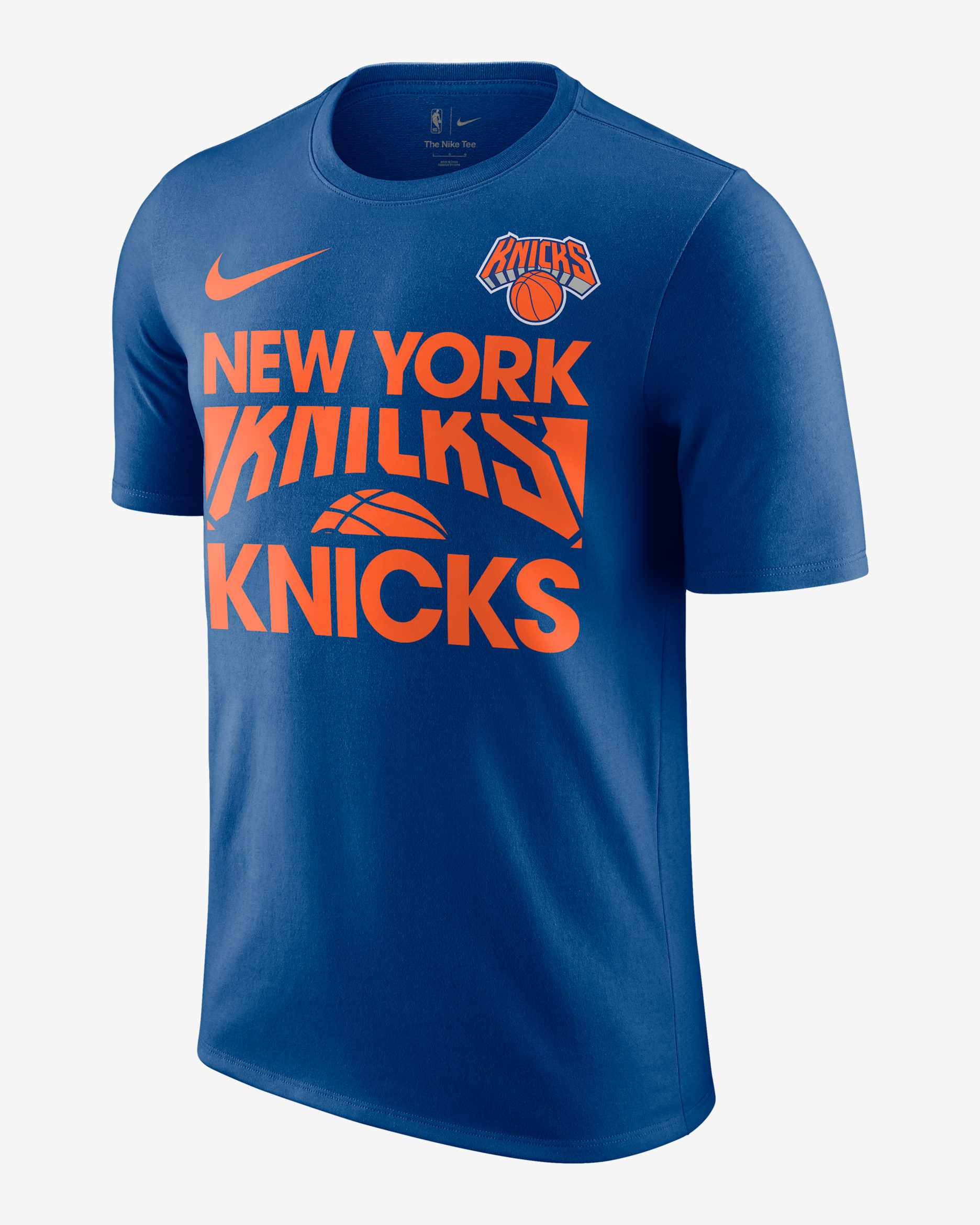 Playera Nike NBA para hombre New York Knicks Courtside - Azul enérgico