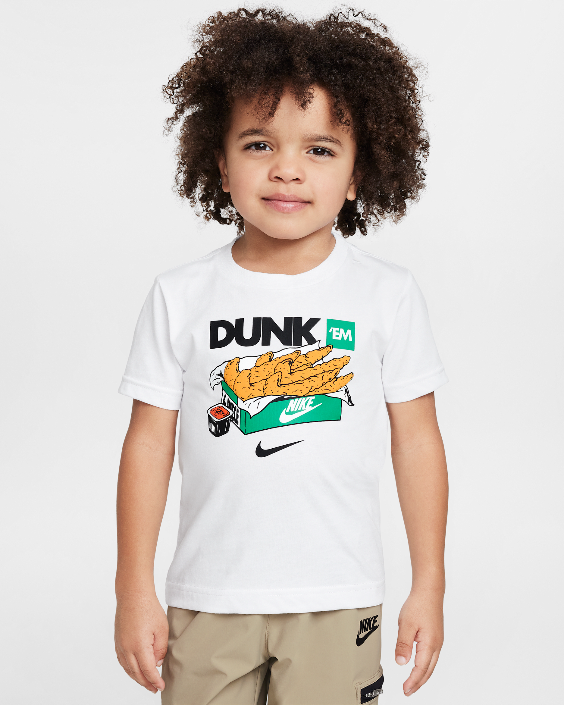 Playera Dunk 'Em Tenders infantil Nike - Blanco