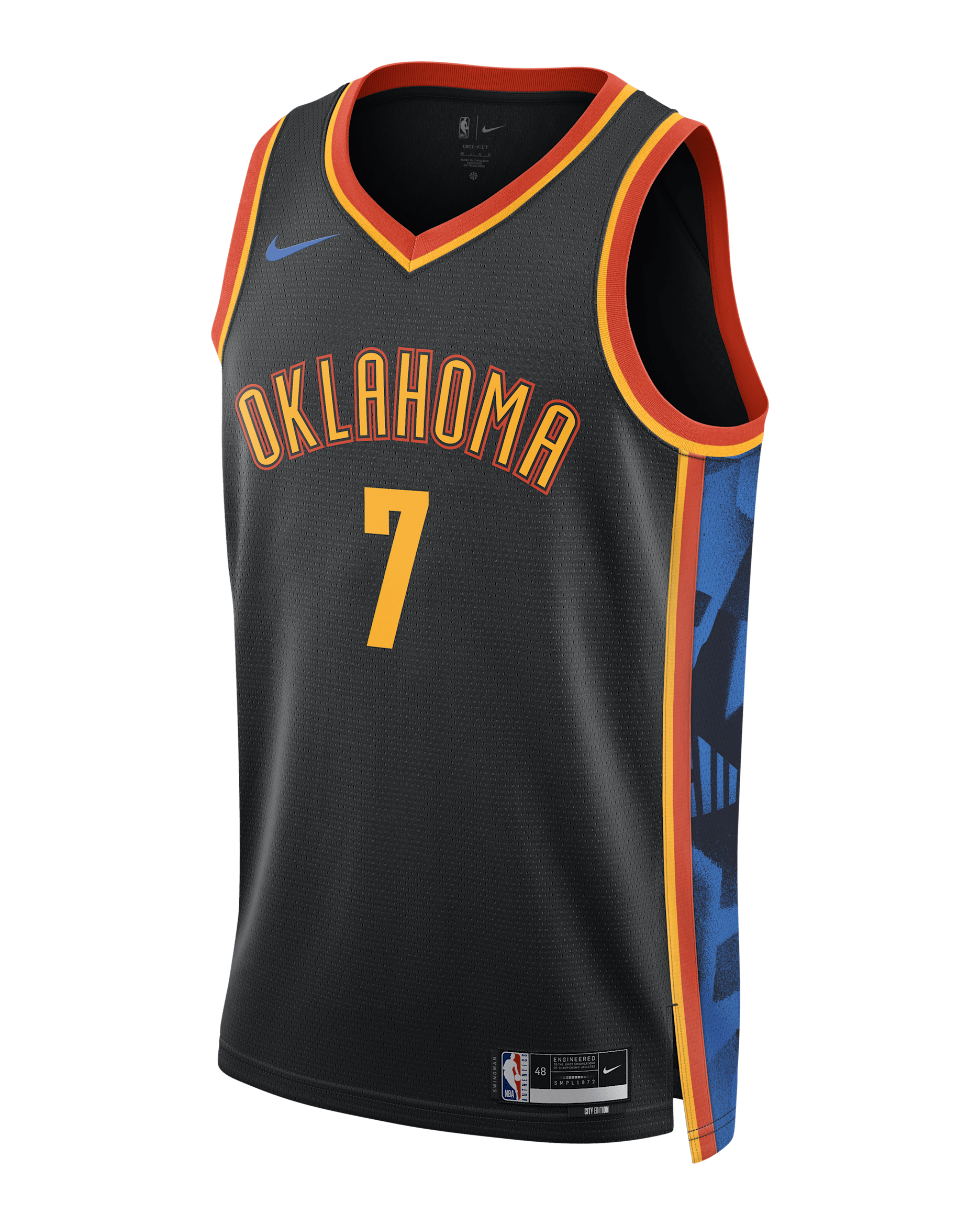 Chet Holmgren Oklahoma City Thunder 2024/25 City Edition Men's Nike Dri-FIT NBA Swingman Jersey - Black