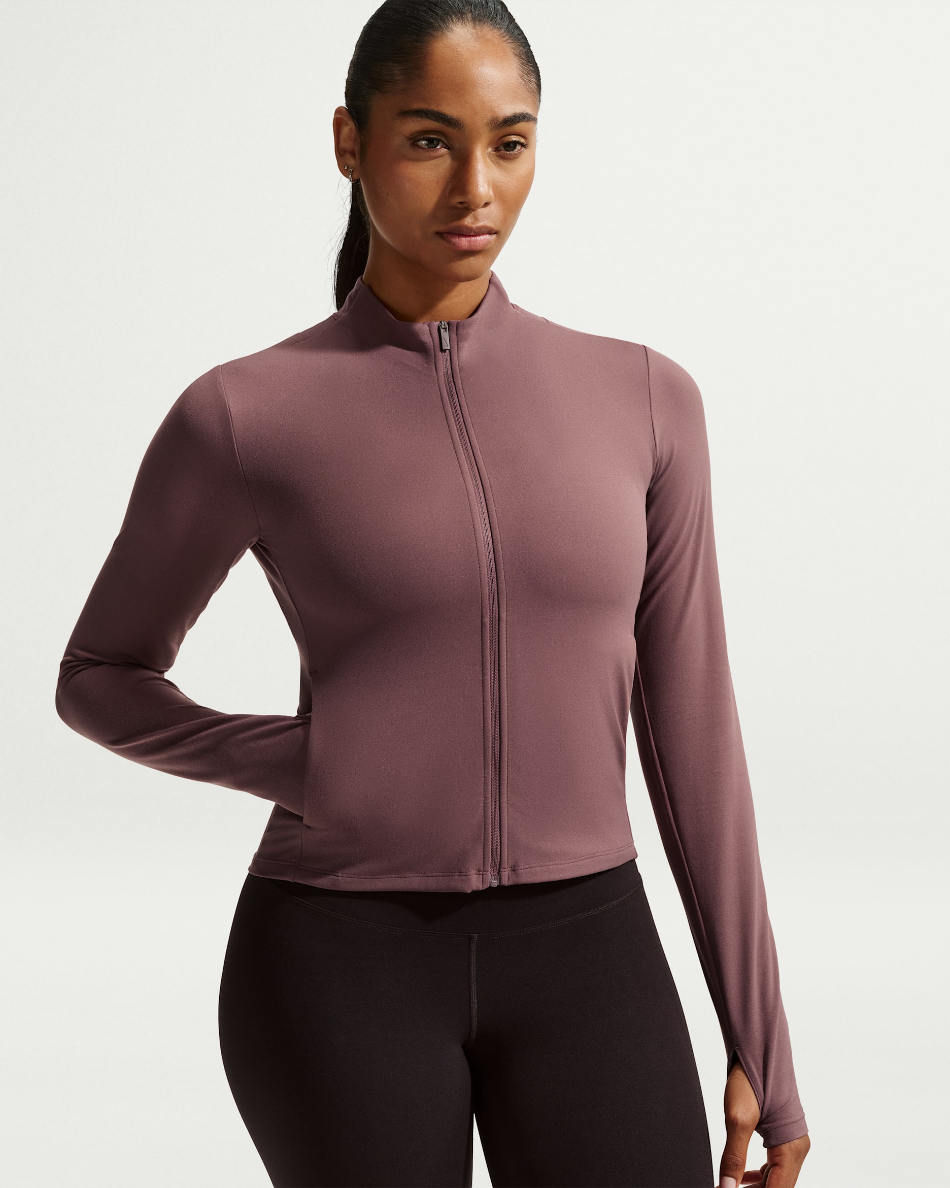 Nike Zenvy Women's Dri-FIT Full-Zip Jacket - Tattoo/White